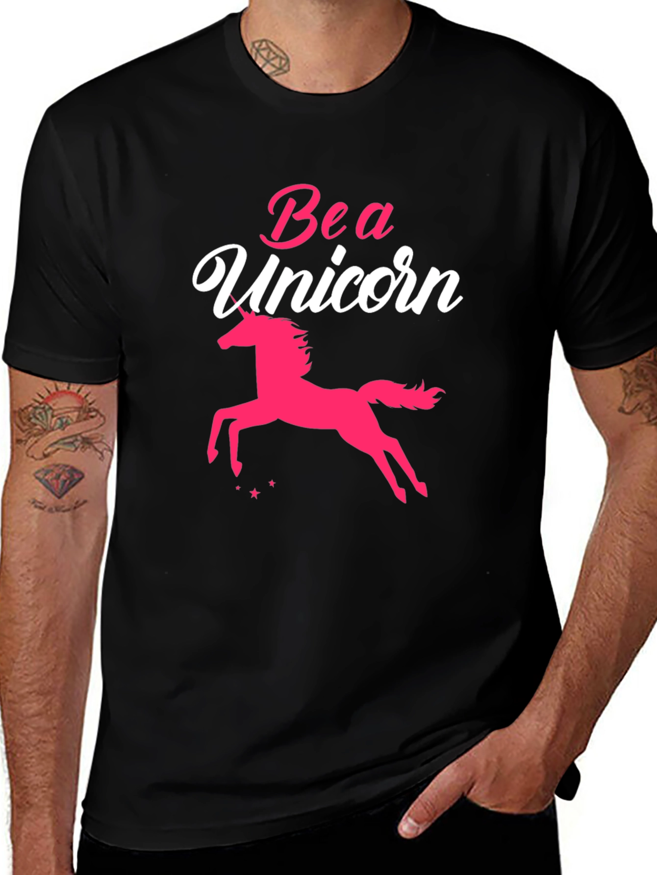 Variant 24 of Be a Unicorn T-Shirt - Black Graphic Tee for Women
