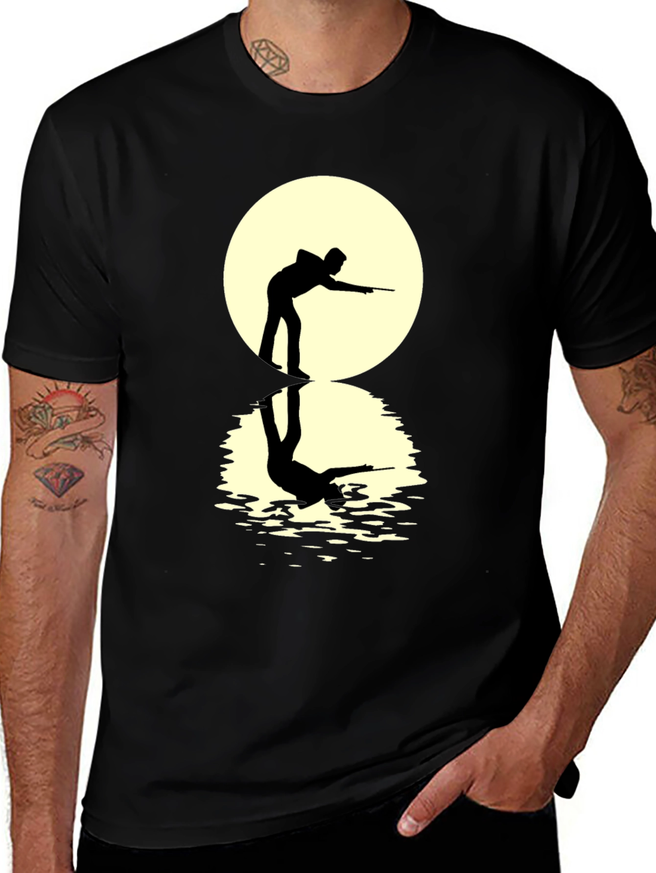 Variant 28 of Pool Player Silhouette Tee - Unique Design