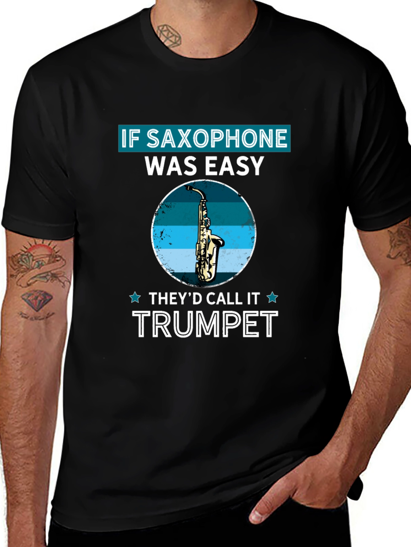 Variant 23 of Saxophone vs Trumpet Graphic T-Shirt