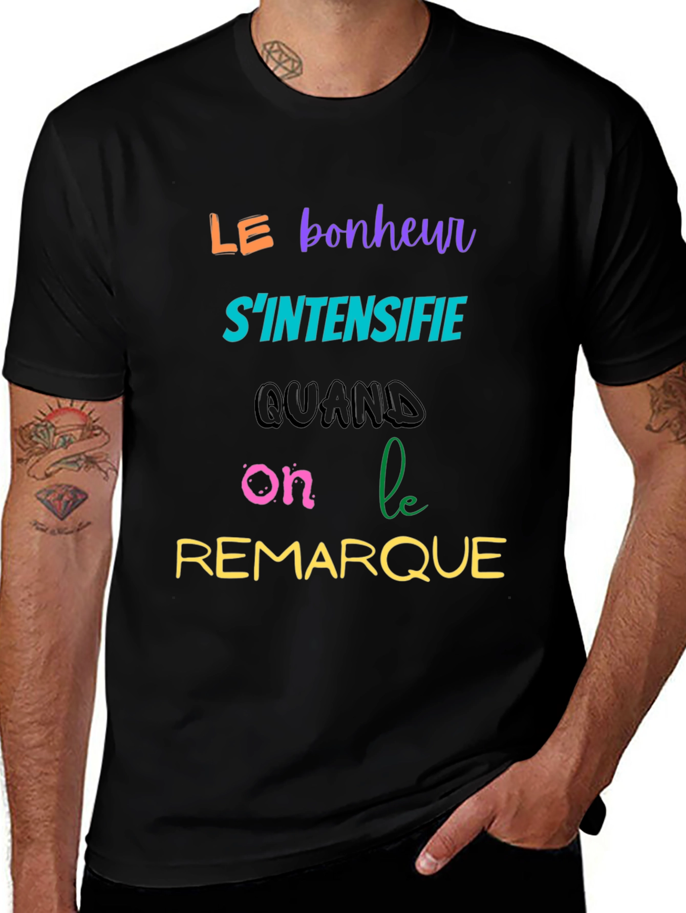 Variant 19 of Le Bonheur Graphic T-Shirt - Stylish & Comfortable