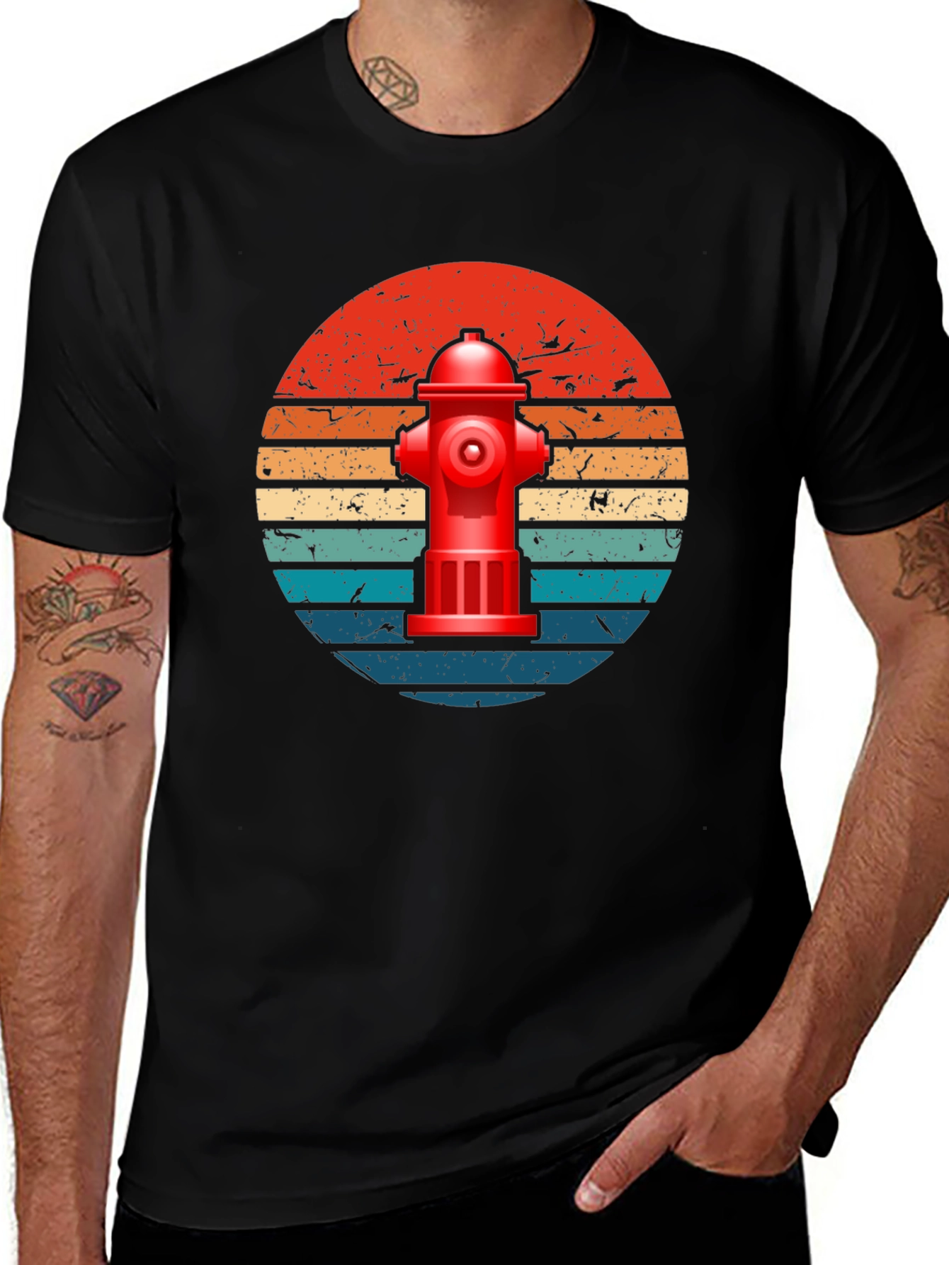 Variant 22 of Retro Fire Hydrant Graphic T-Shirt