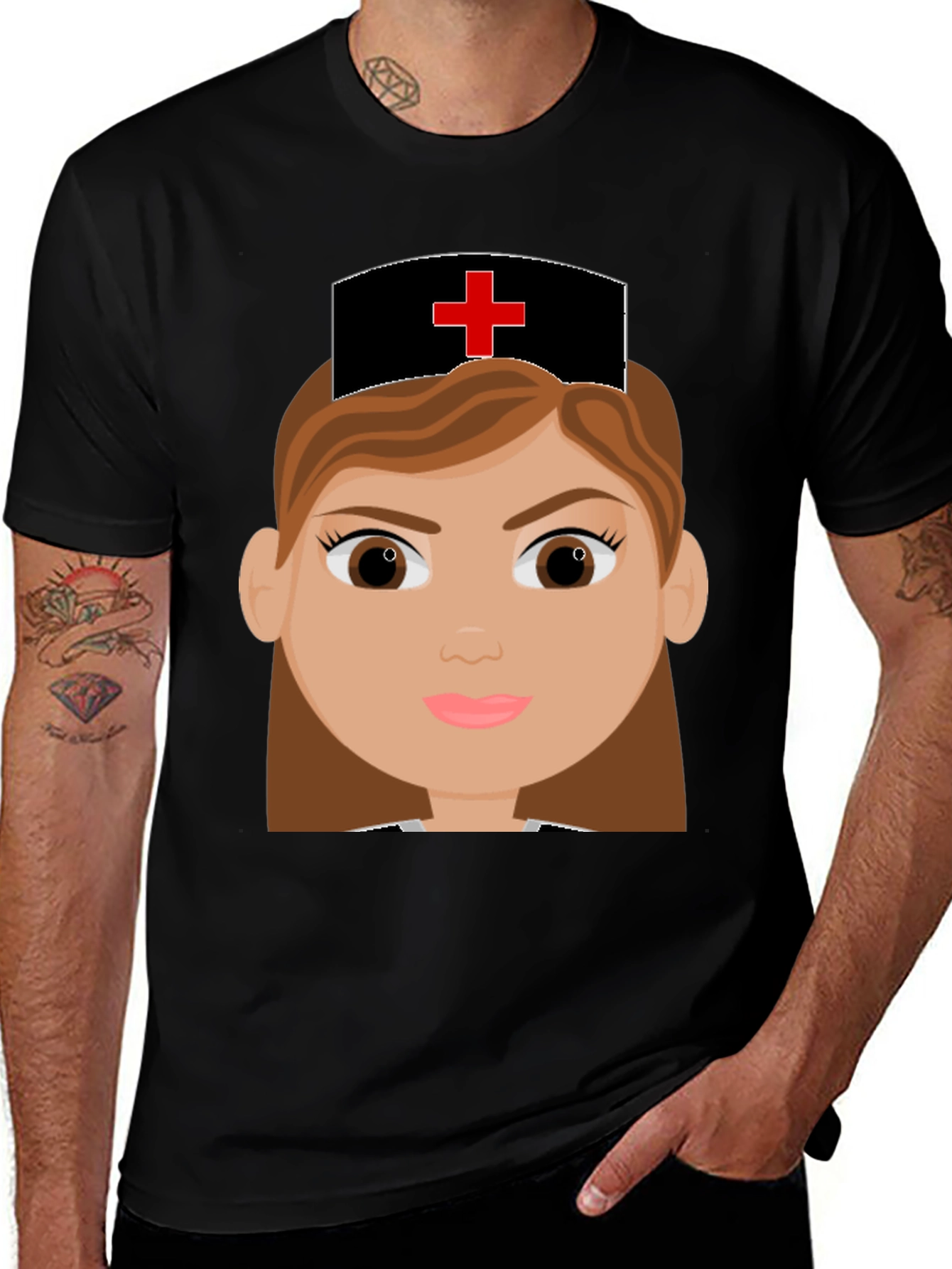 Variant 11 of Nurse Cartoon Graphic T-Shirt