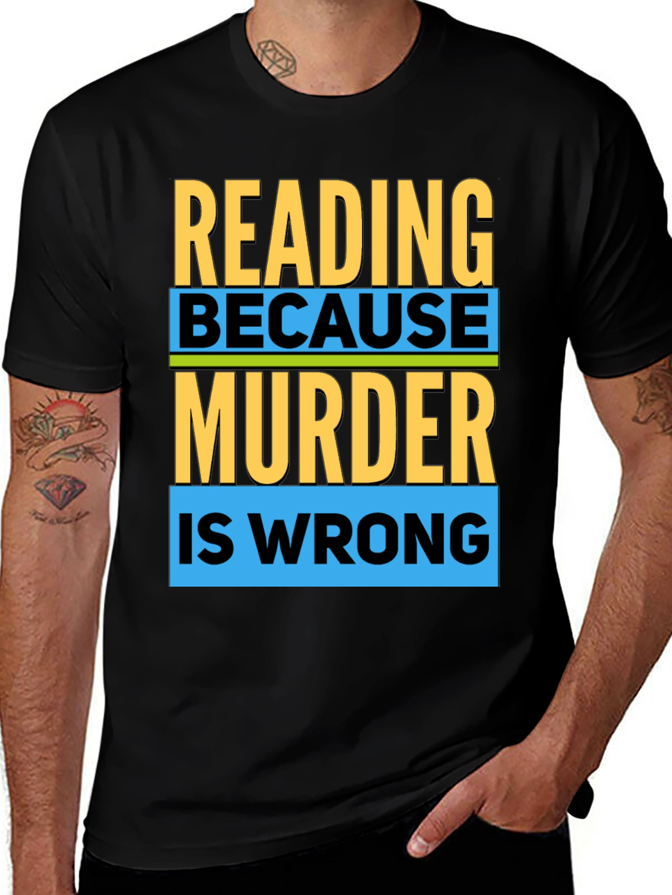 Reading Because Murder Is Wrong T-Shirt