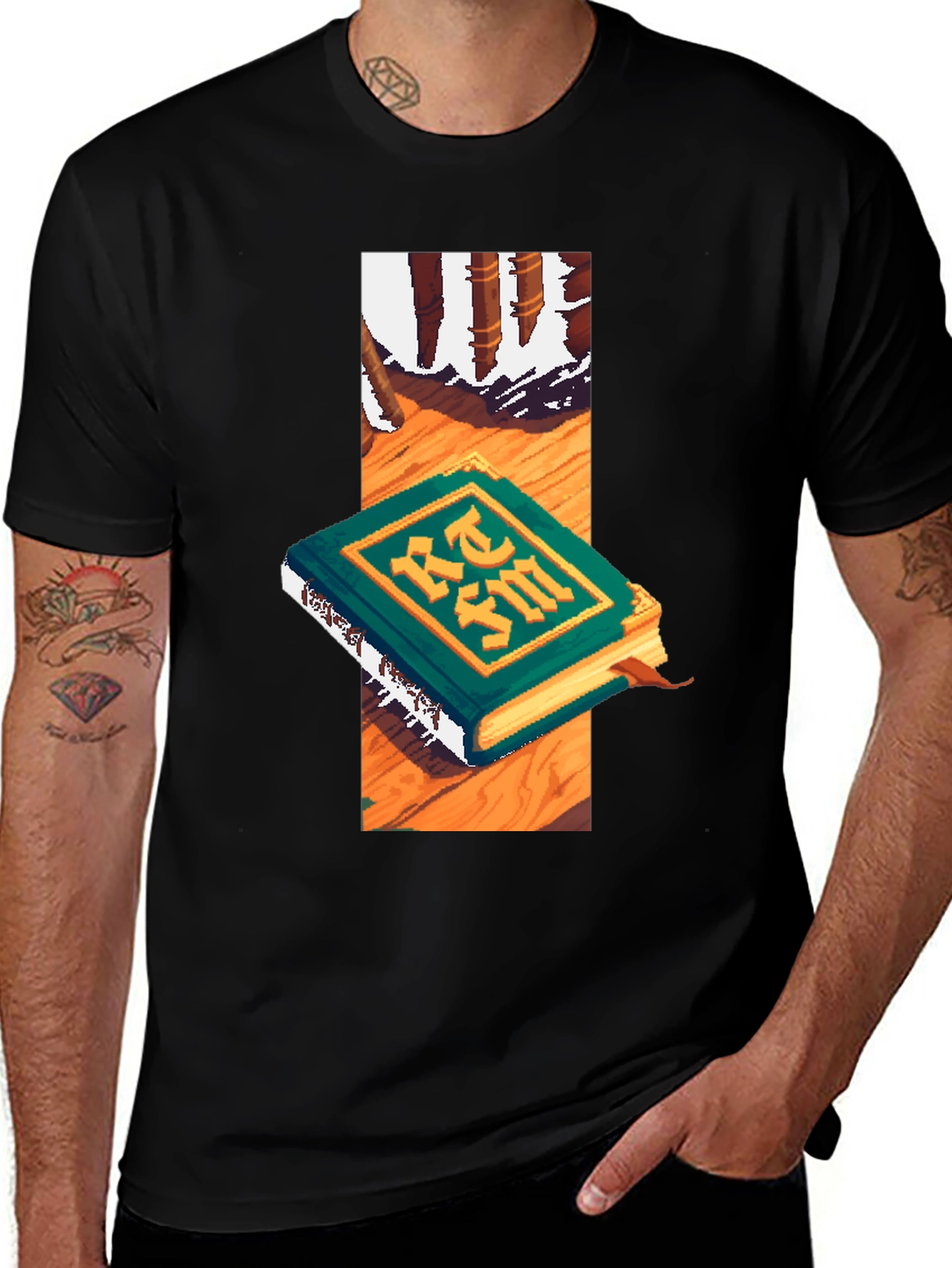 Variant 17 of Pixel Art Book T-Shirt