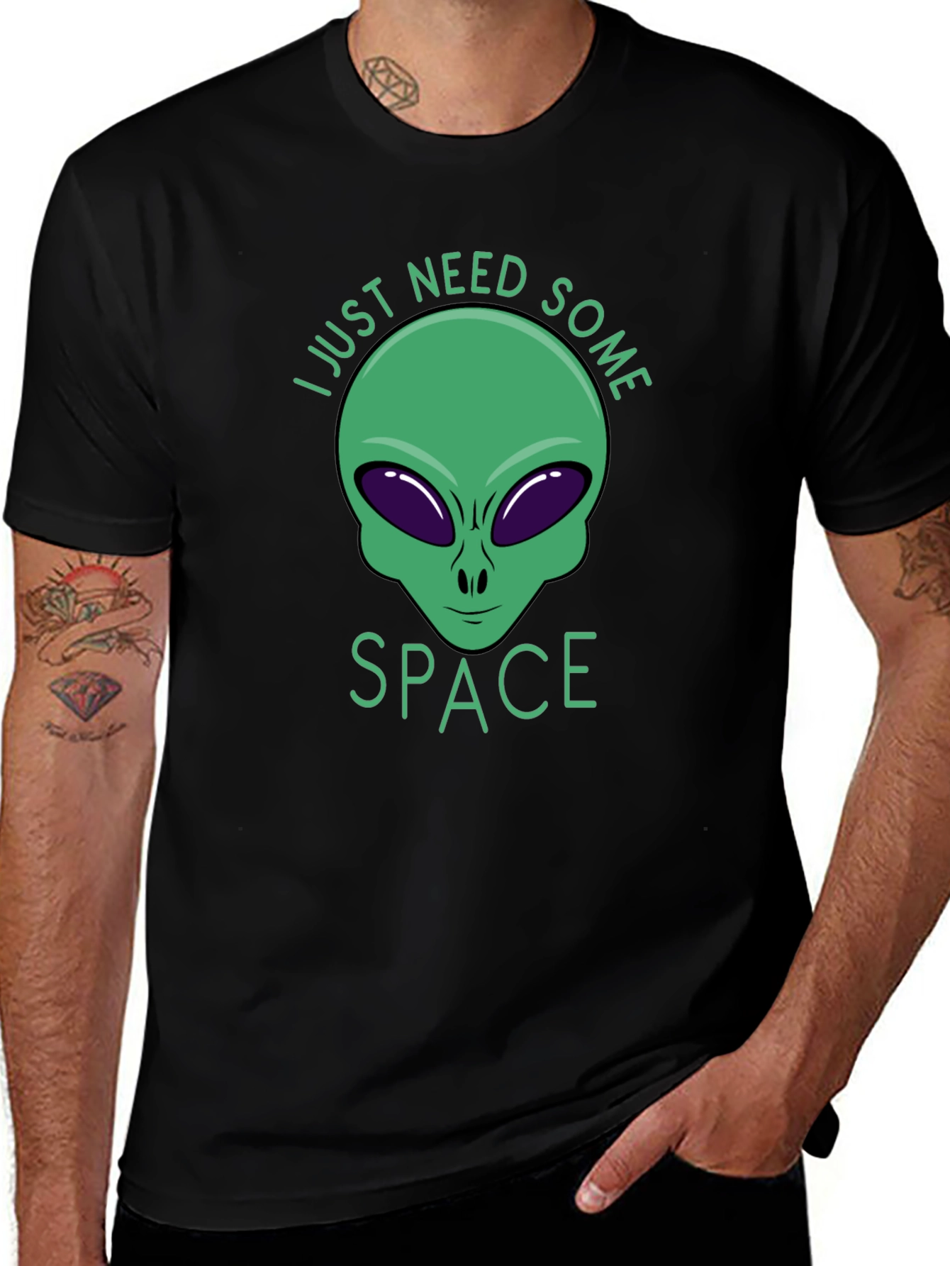 Variant 19 of I Need Some Space Alien Graphic Tee - Soft Cotton T-Shirt
