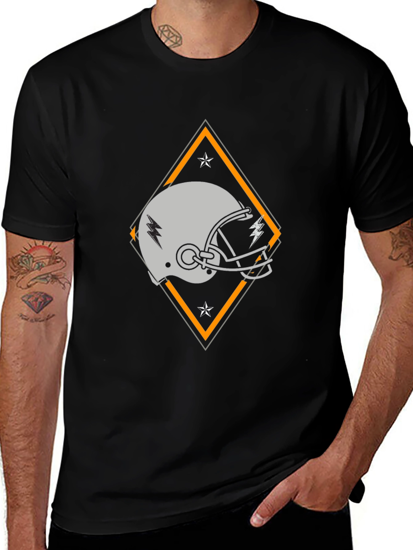 Variant 19 of Retro Football Helmet Graphic T-Shirt