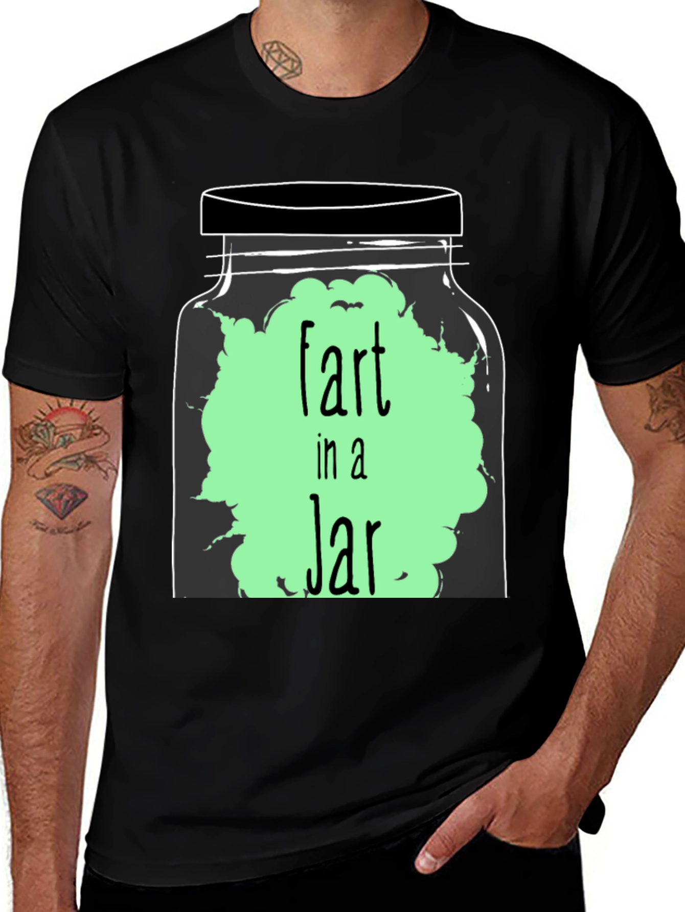 Variant 17 of Fart in a Jar Novelty Graphic T-Shirt