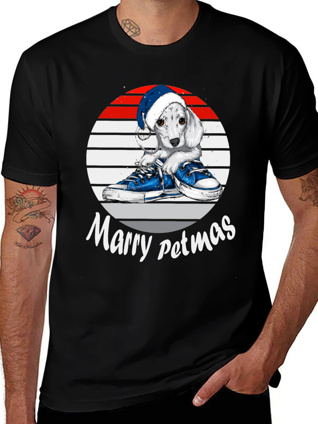 Merry Petmas Dog T-Shirt - Holiday Apparel