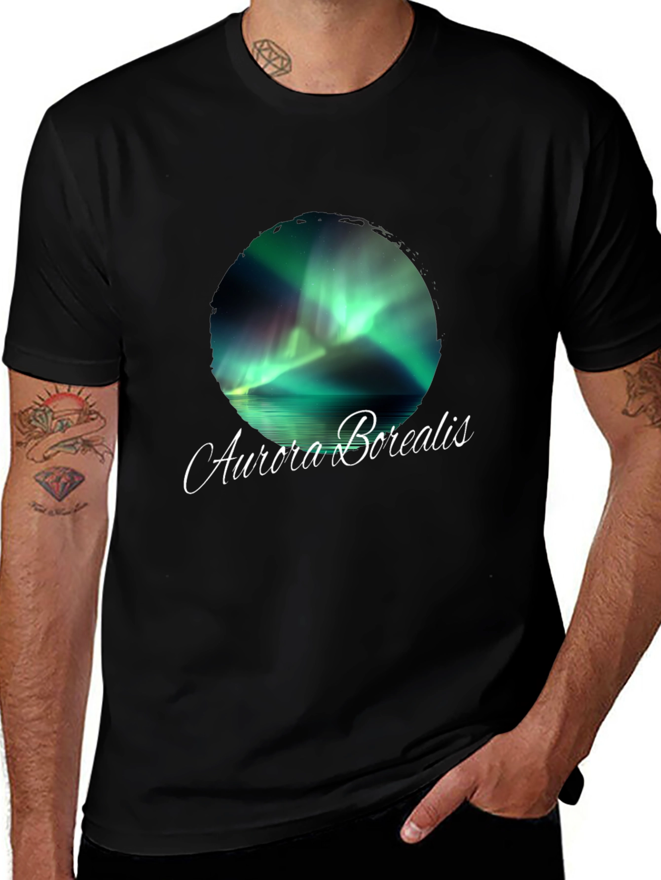 Aurora Borealis Graphic T-Shirt - Northern Lights Tee