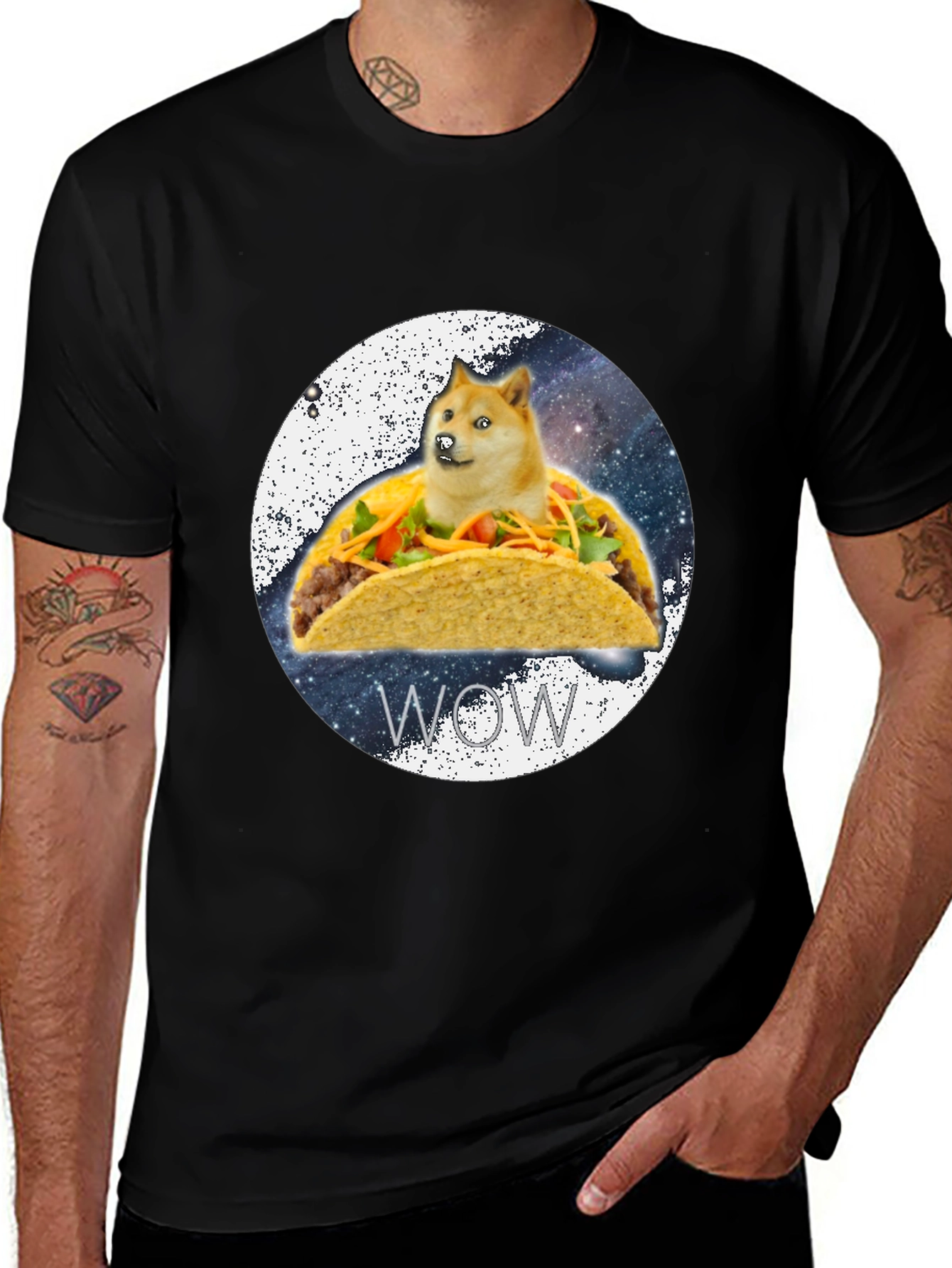 Doge Taco Black T-Shirt - Funny Graphic Tee