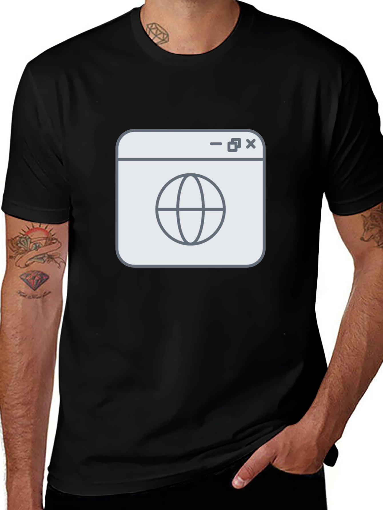 Internet Globe T-Shirt - Modern Design