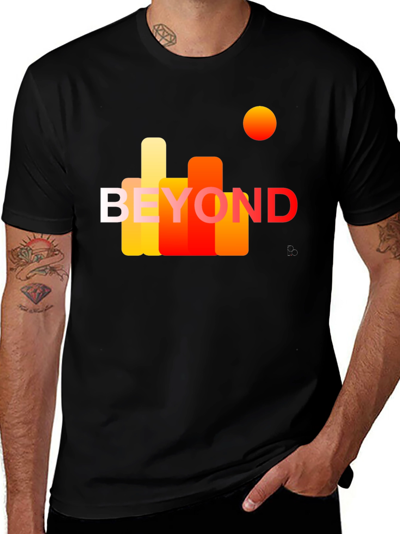 Variant 30 of Beyond Graphic T-Shirt - Men's Black Tee
