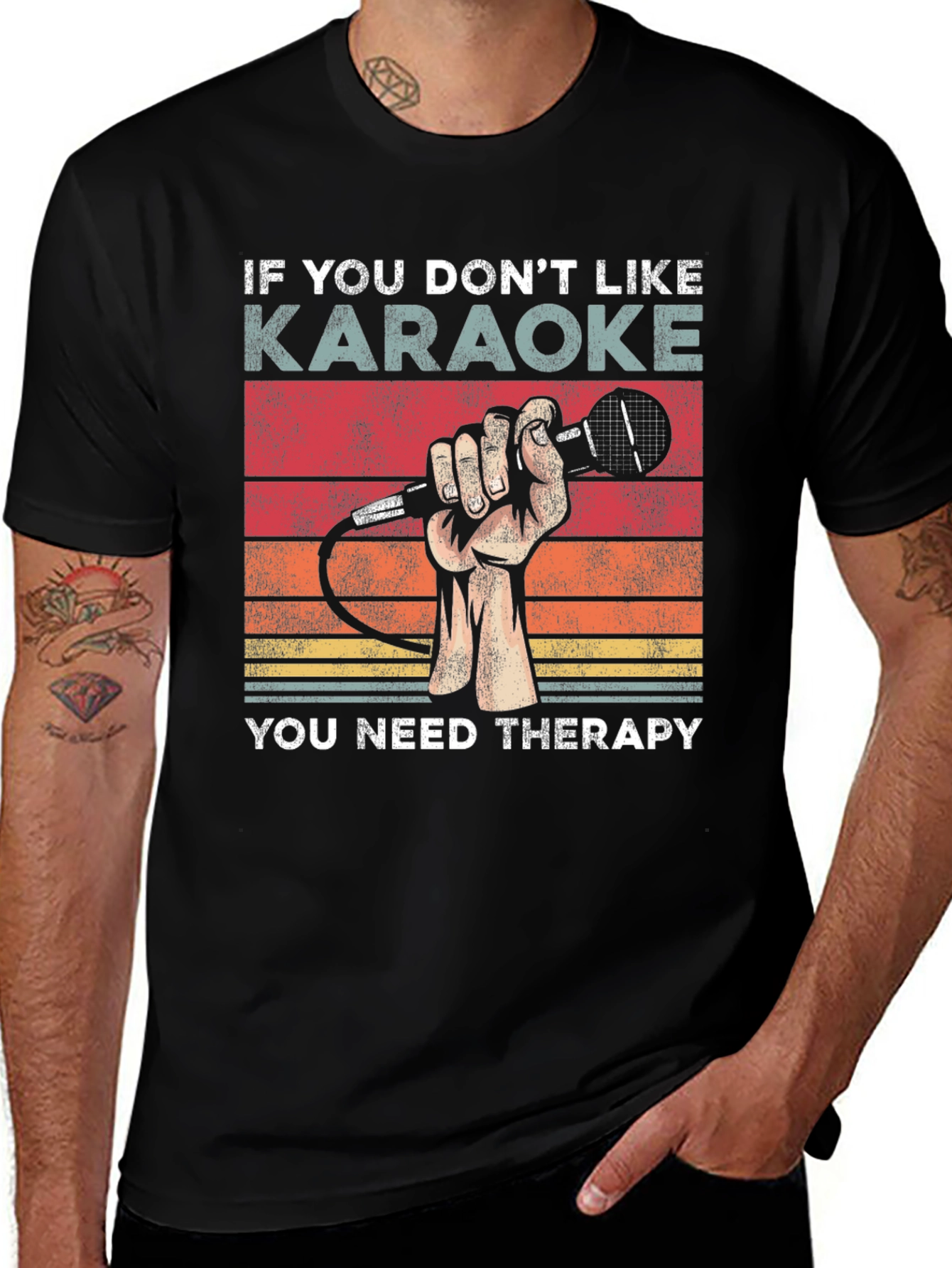 Variant 9 of Karaoke Therapy T-Shirt - Music Lover Tee