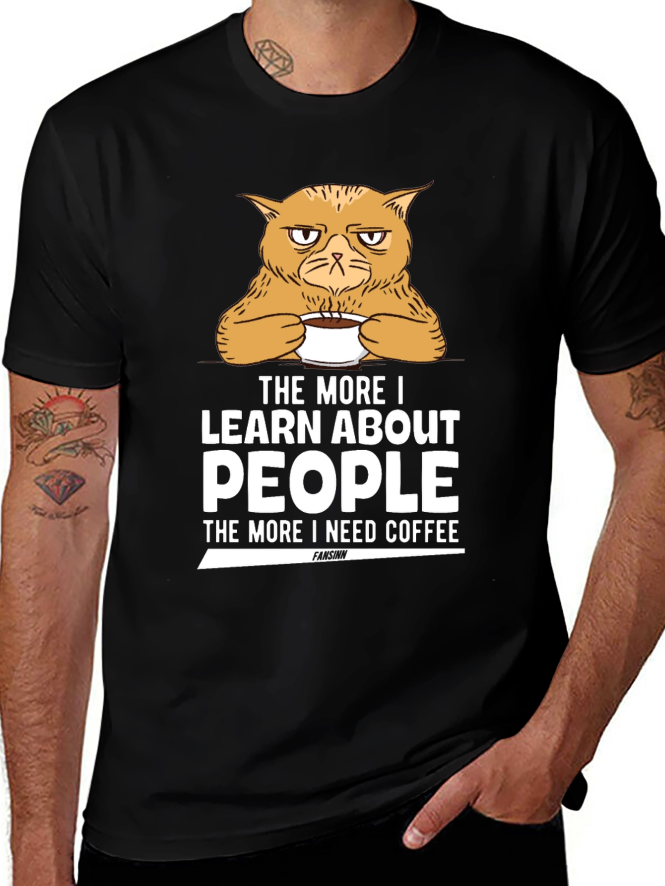 Variant 5 of Grumpy Cat Coffee T-Shirt - Learn About People