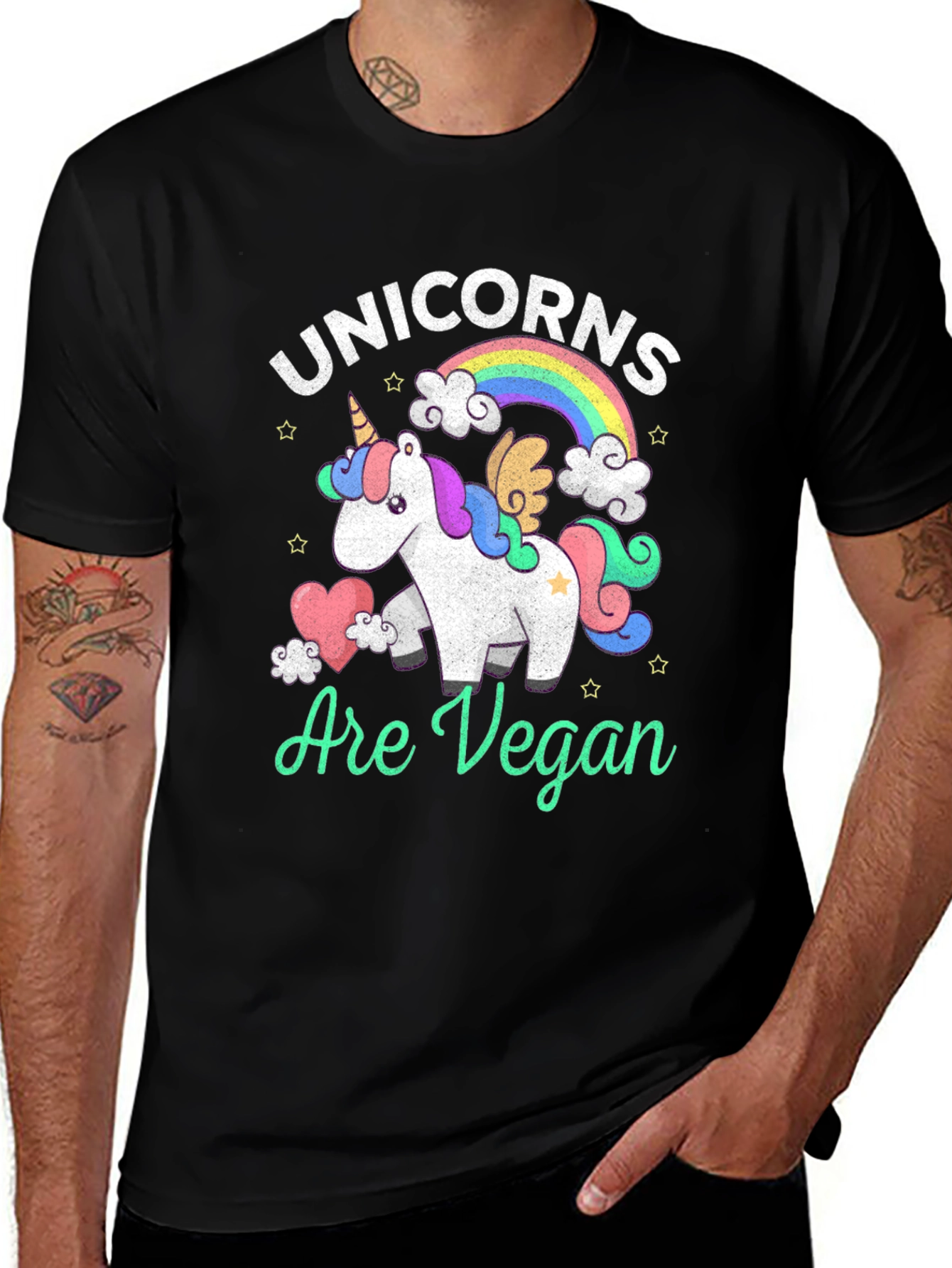 Variant 17 of Vegan Unicorn Graphic T-Shirt