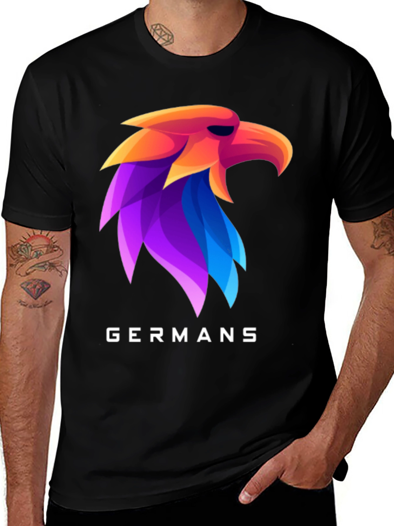 Germans Eagle Head Graphic T-Shirt - Bold & Stylish