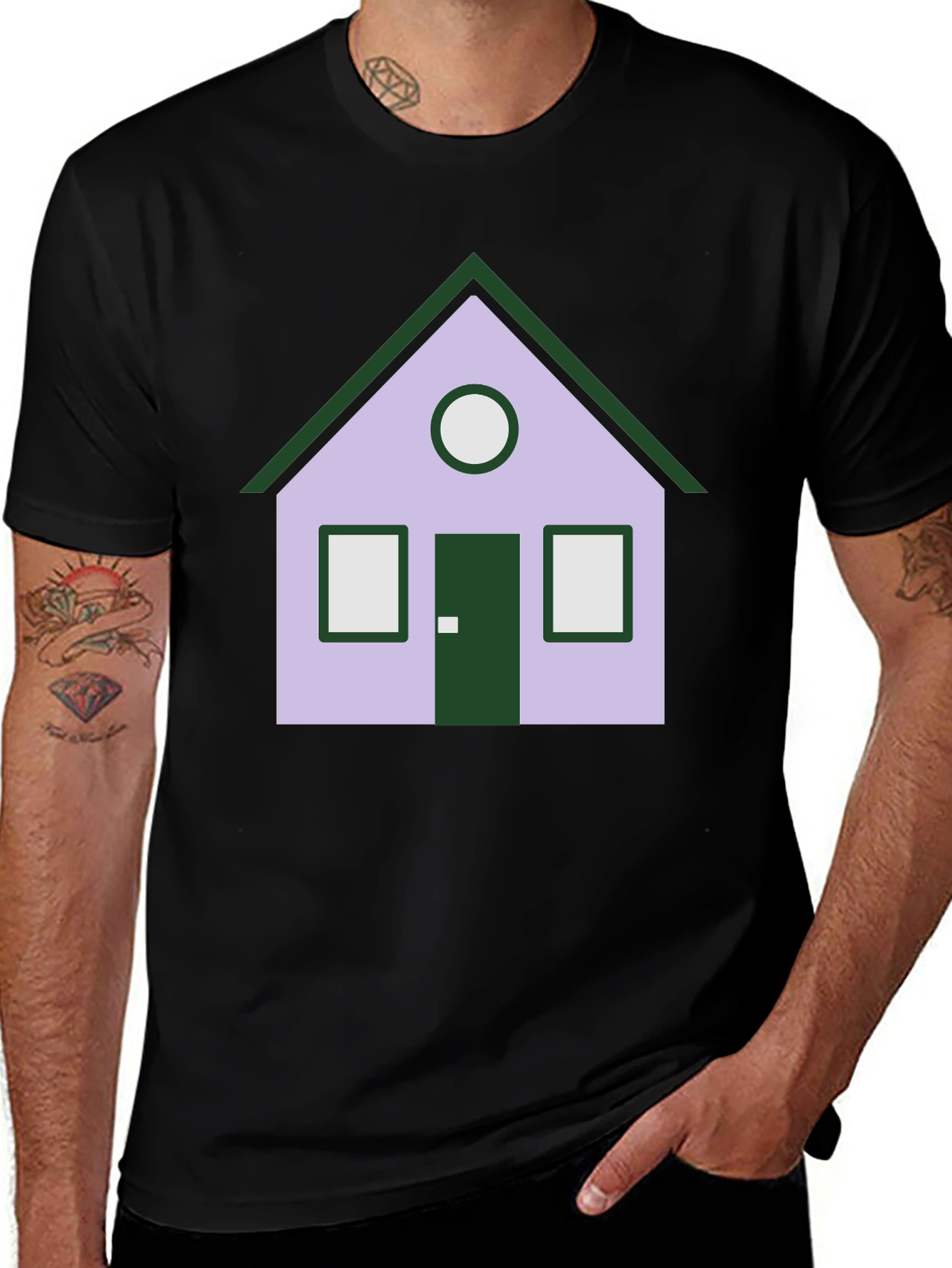 Variant 24 of House Graphic Tee - Unique Design, Black