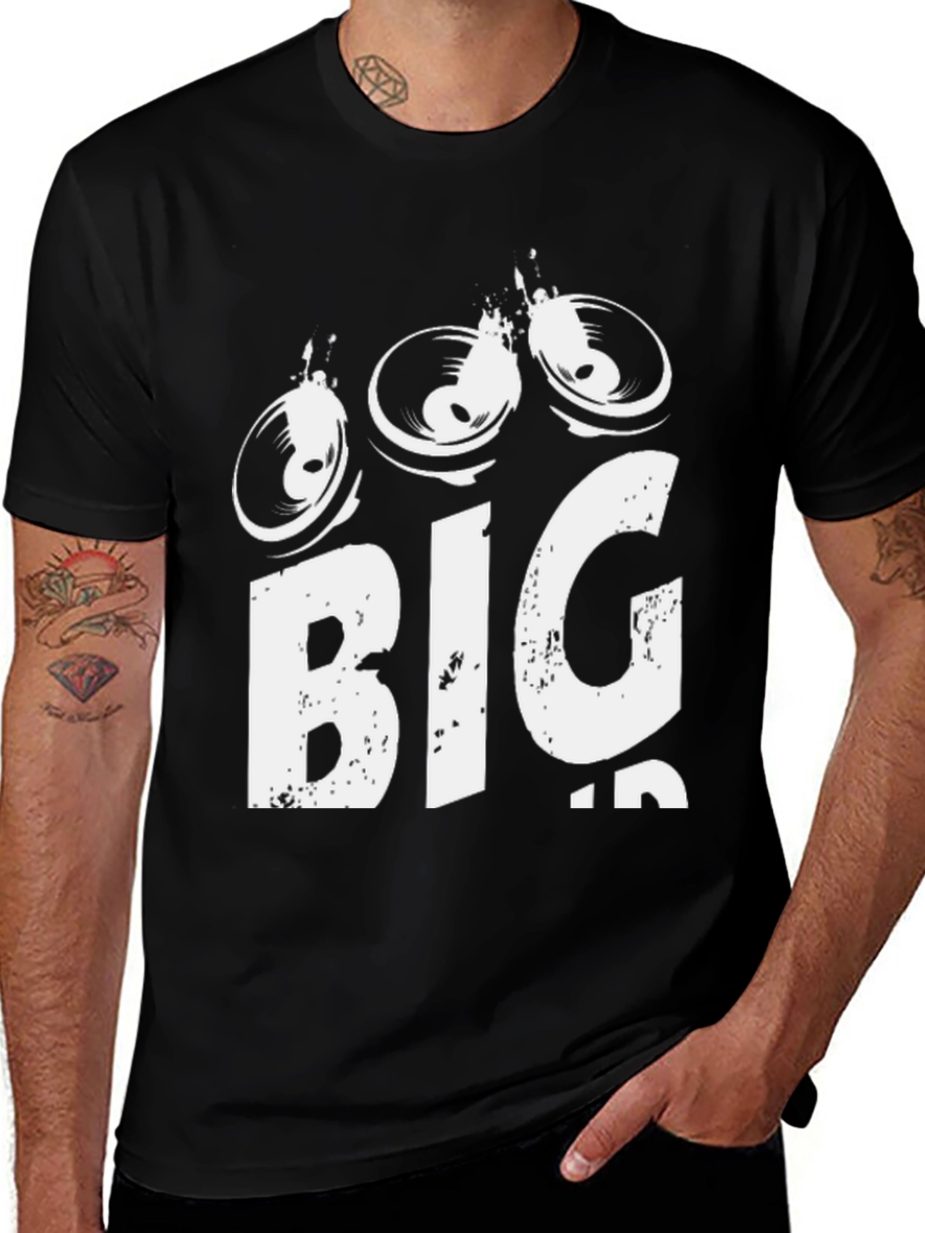 Variant 21 of Big Beats Black Graphic Tee - Music Lover's T-Shirt