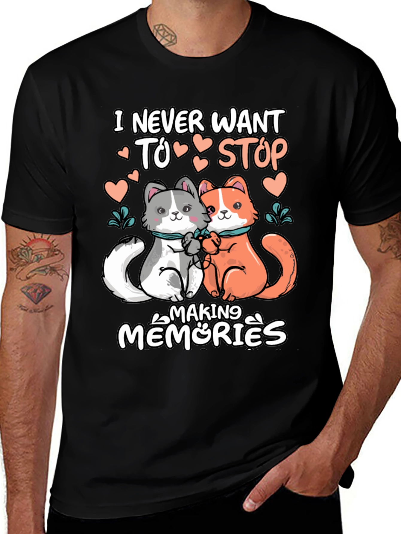 Variant 14 of Cute Cats 'Making Memories' Graphic Tee