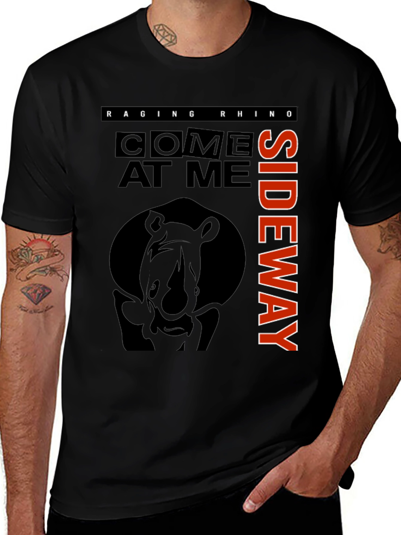 Variant 18 of Raging Rhino T-Shirt - Come At Me Sideway