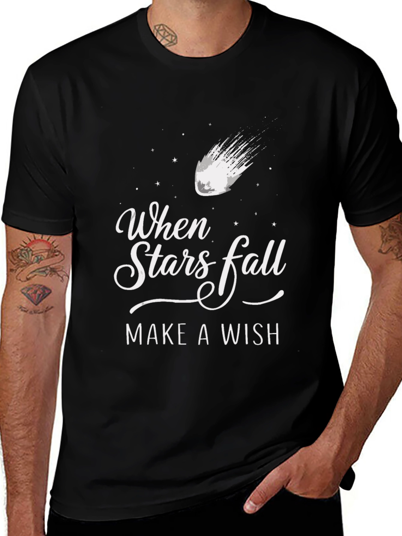 Variant 18 of When Stars Fall T-Shirt - Make a Wish