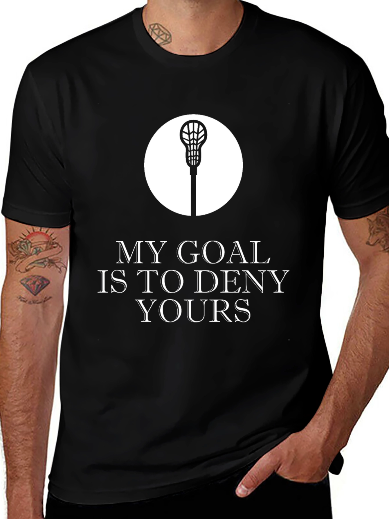 Variant 30 of Lacrosse Goal T-Shirt - Defensive Player