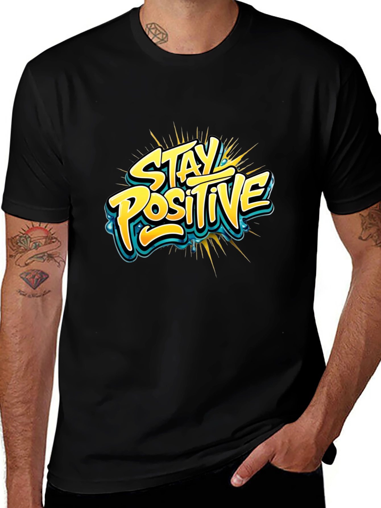 Variant 5 of Stay Positive Graphic T-Shirt