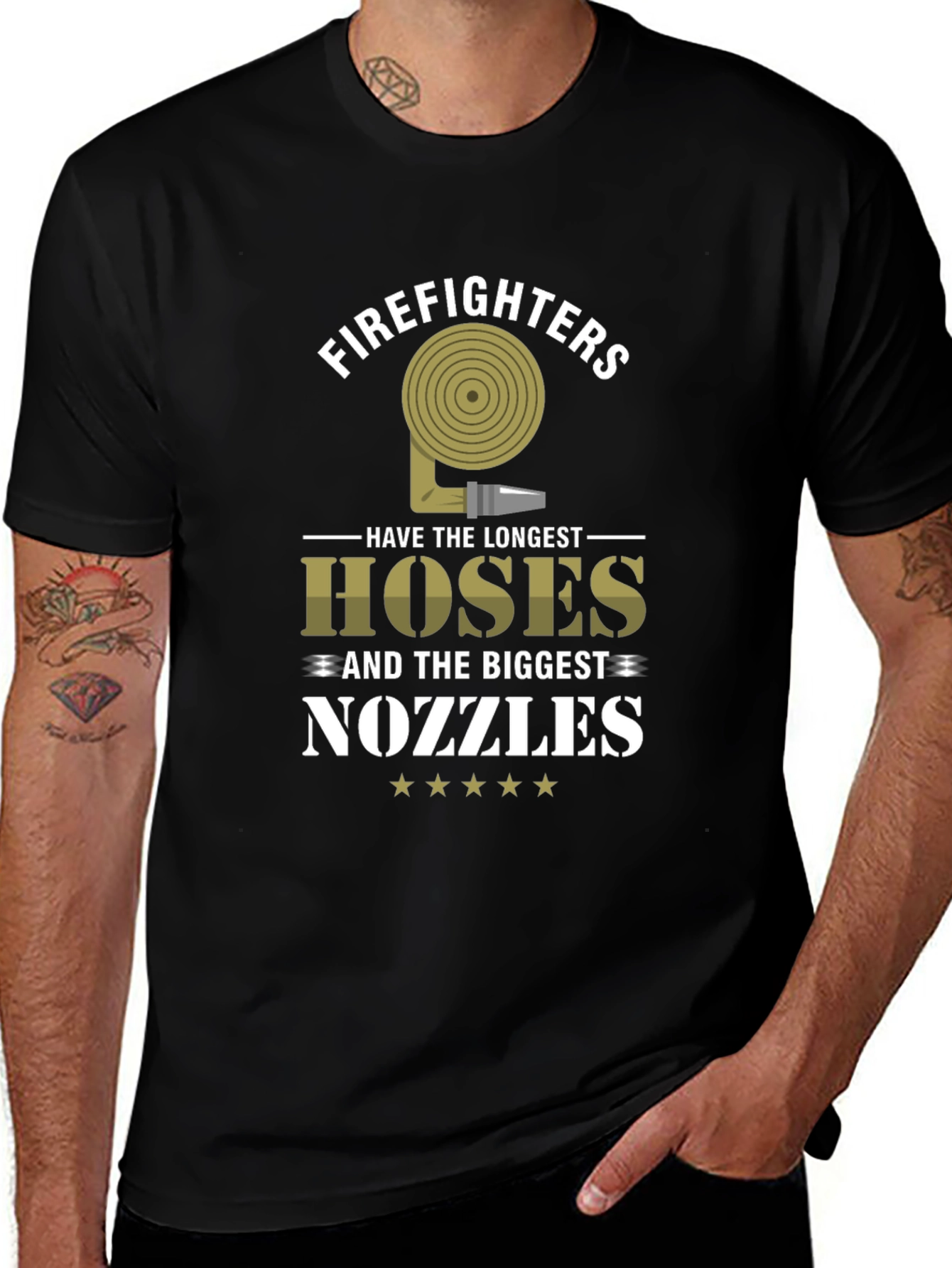 Variant 18 of Firefighters Longest Hoses T-Shirt