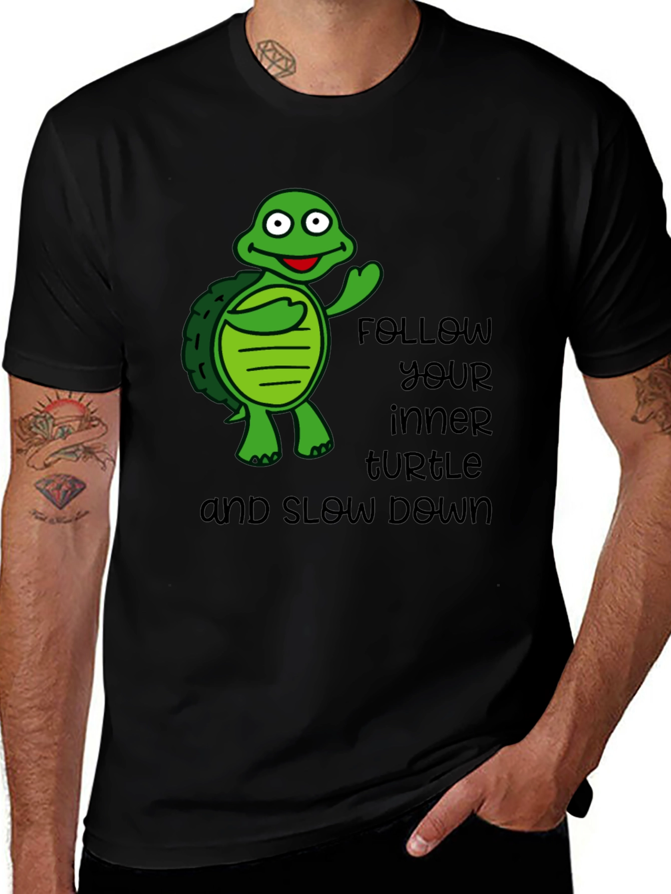 Variant 8 of Inner Turtle T-Shirt - Relax and Slow Down