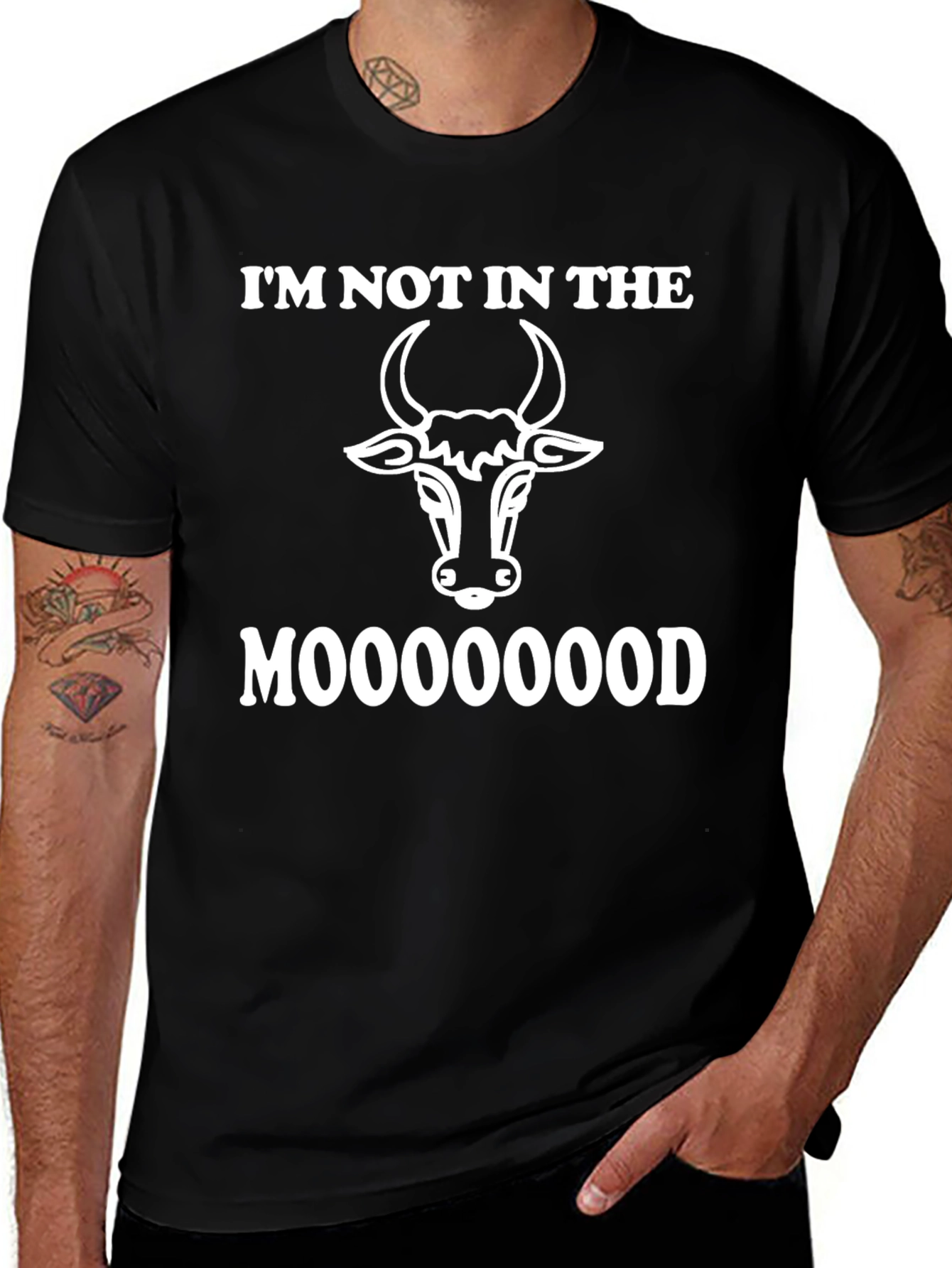 Variant 6 of Moooood Tee: I'm Not In The Mood Cow T-Shirt