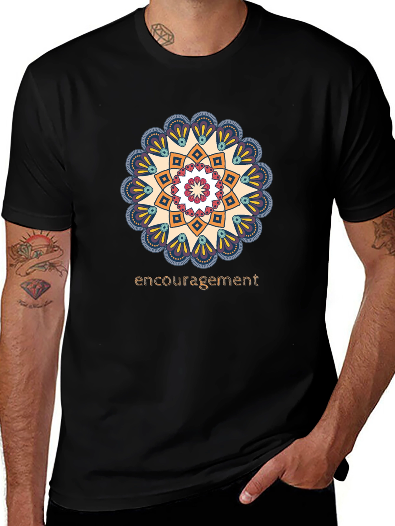 Variant 18 of Encouragement Mandala T-Shirt - Stylish Graphic Tee