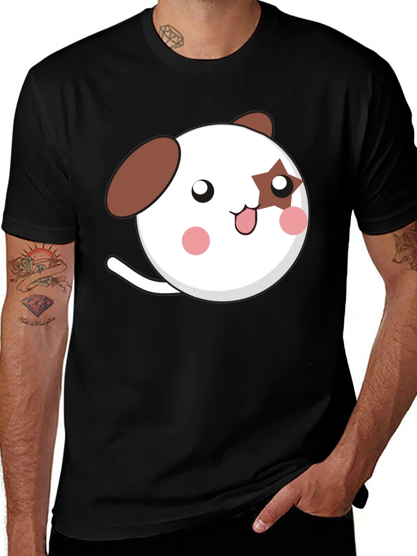 Variant 29 of Kawaii Puppy Graphic Tee - Cute Dog Design