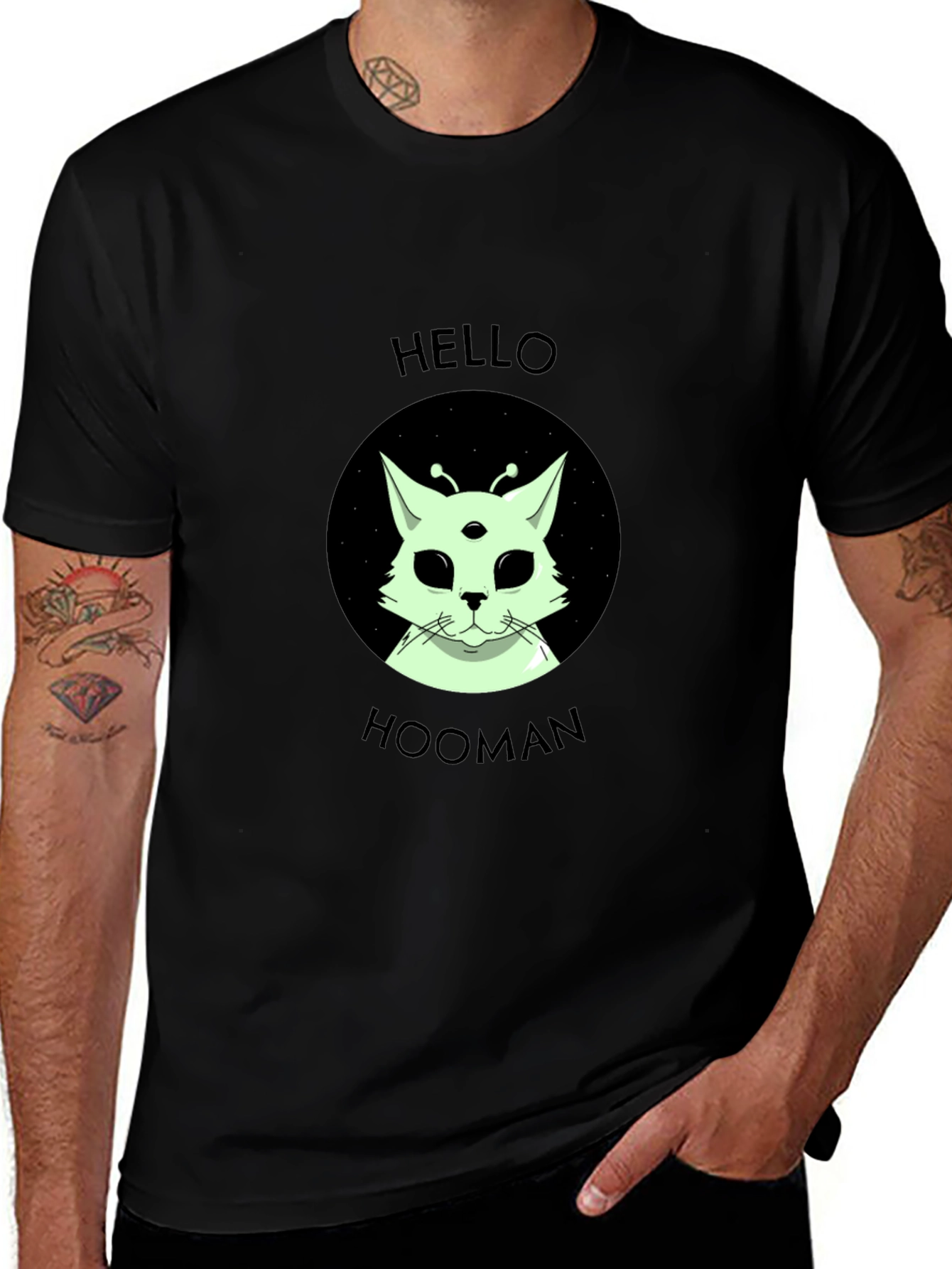 Variant 15 of Alien Cat Hooman Tee