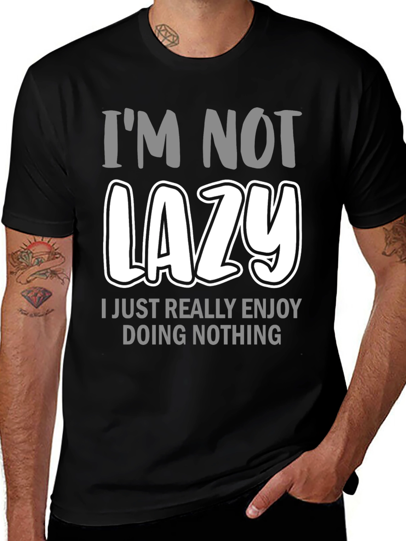Variant 5 of Funny Lazy T-Shirt - I'm Not Lazy Tee