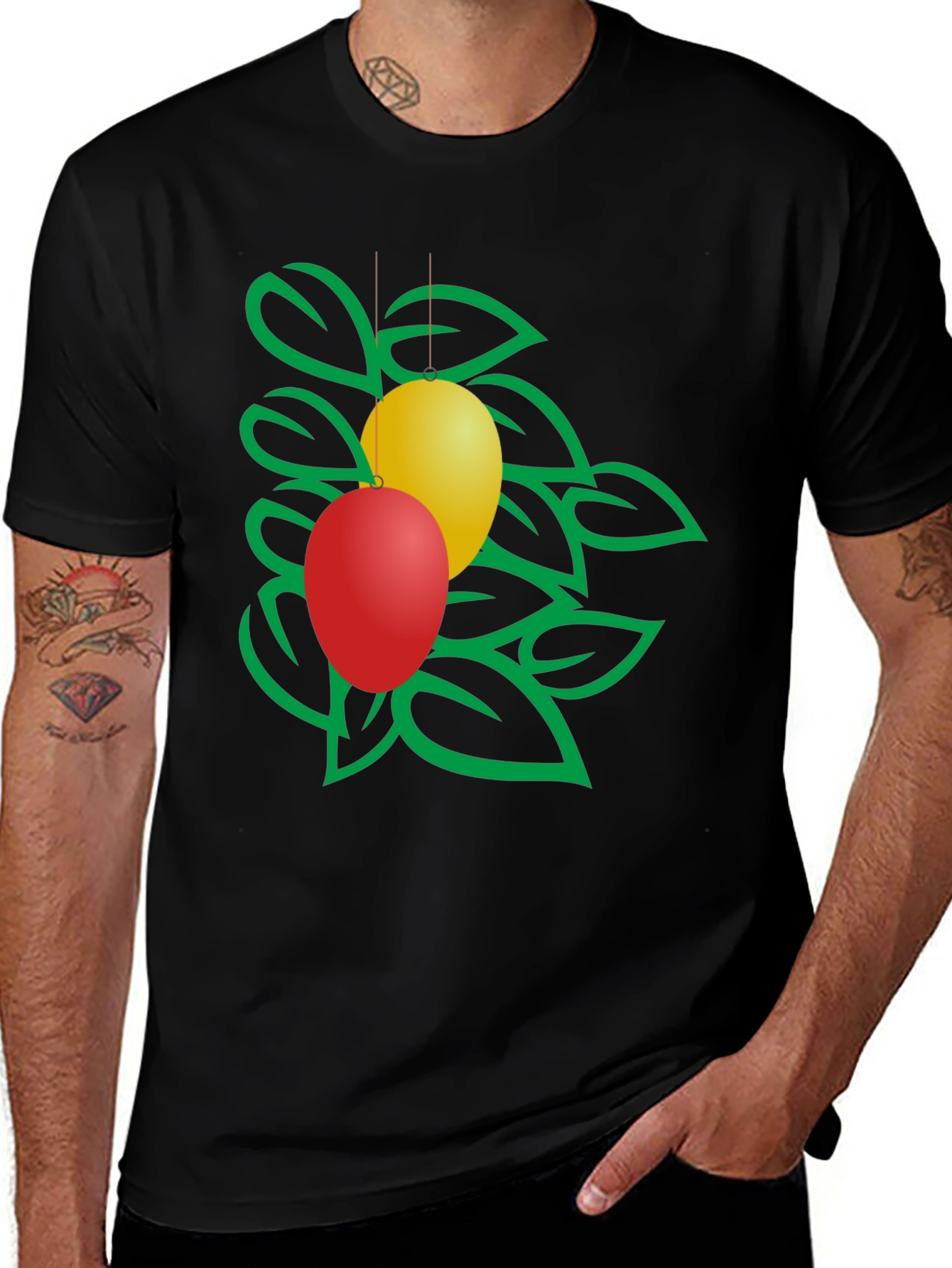 Festive Easter Egg & Greenery Graphic Tee