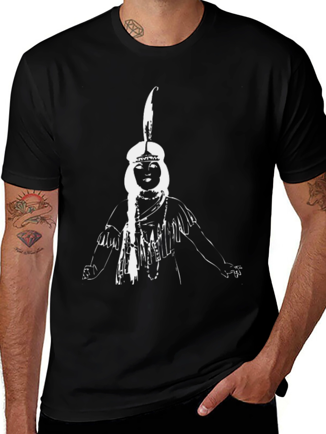 Variant 26 of Graphic Tee - Native American Indian Design
