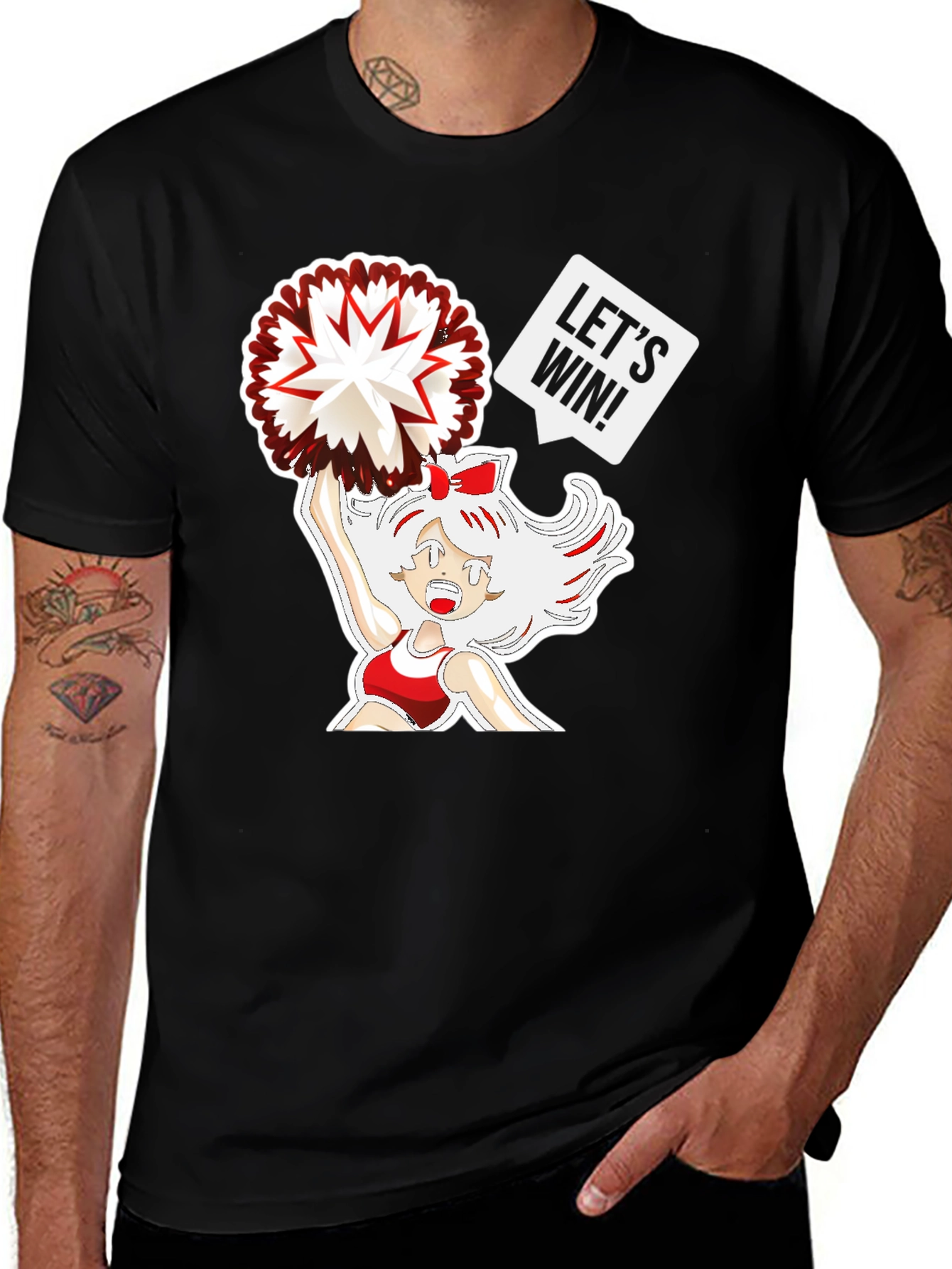 Variant 4 of Cheerleader Graphic T-Shirt - Let's Win!
