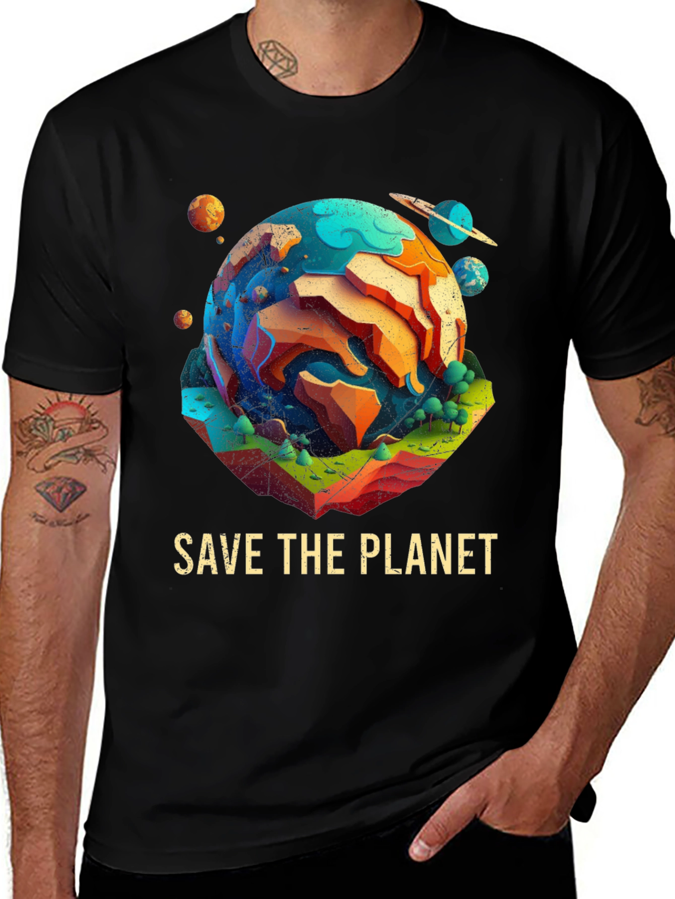 Variant 28 of Save the Planet T-Shirt - Earth Design