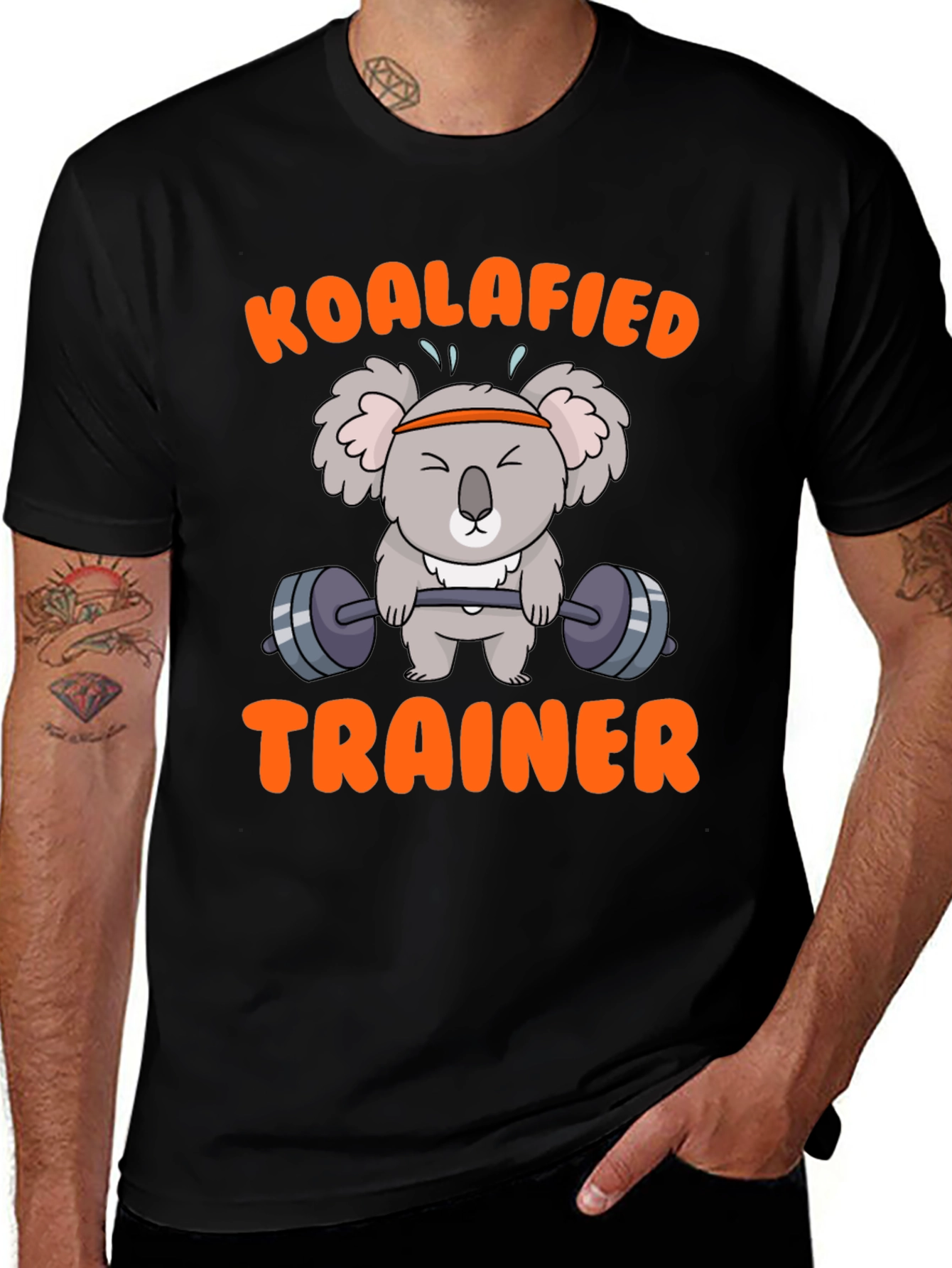 Variant 4 of Koalafied Trainer T-Shirt - Funny Gym Shirt