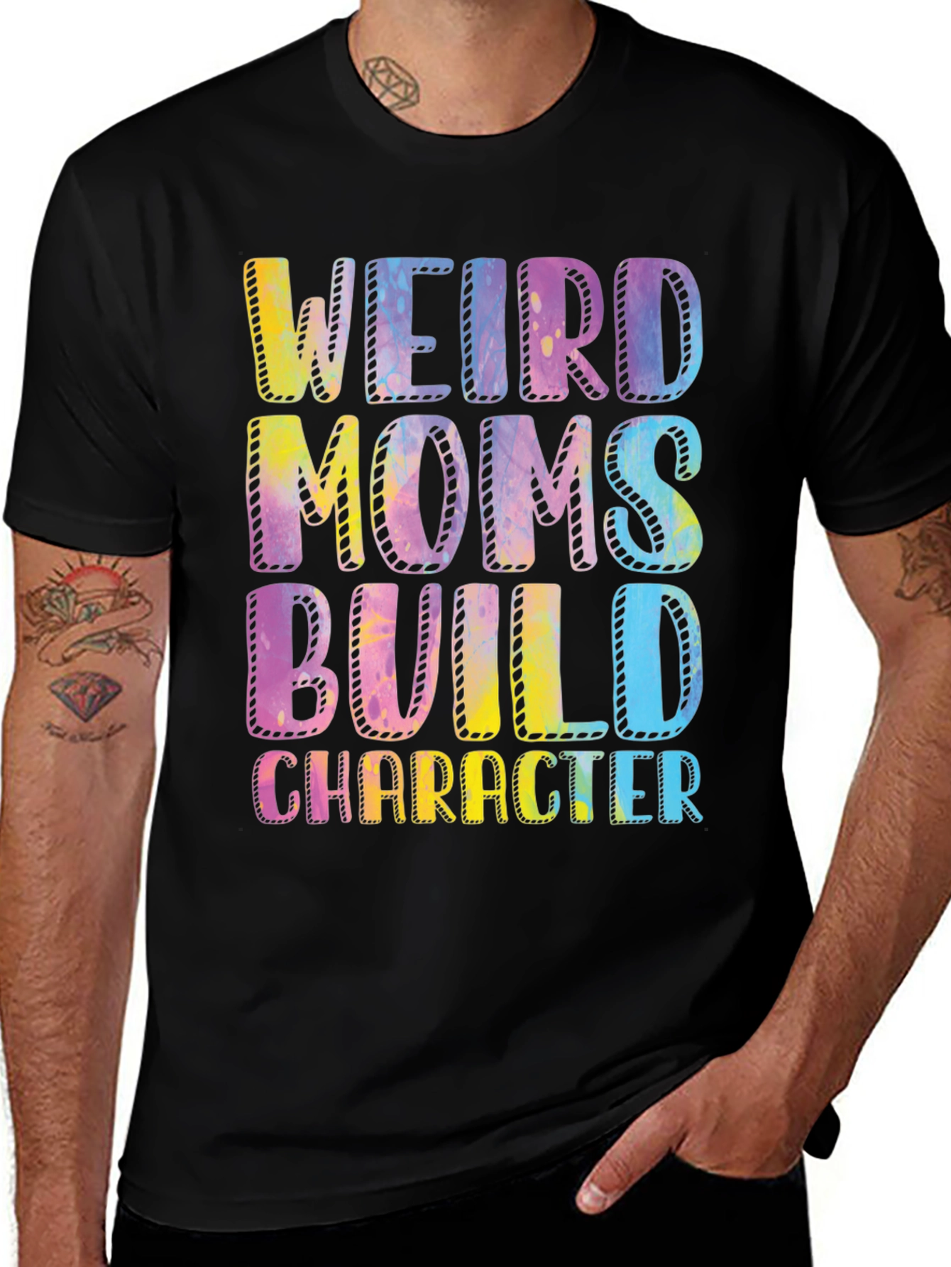 Variant 9 of Weird Moms Build Character T-Shirt