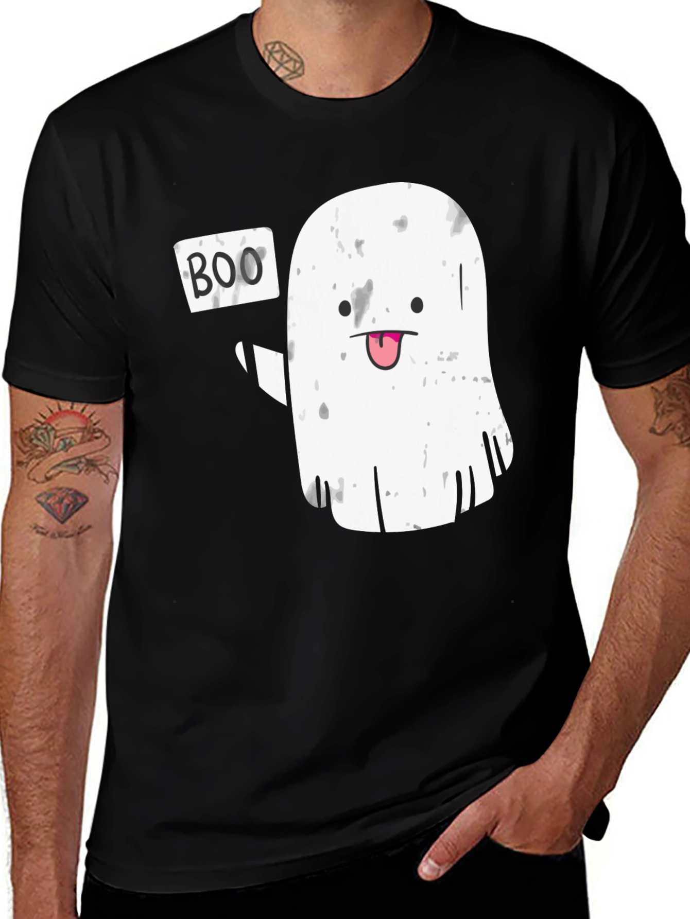 Variant 18 of Boo! Ghost Graphic Novelty T-Shirt - Halloween Ready
