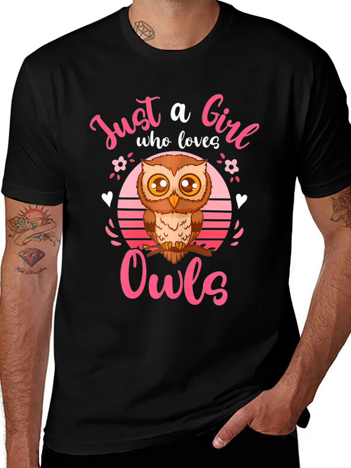 Variant 2 of Just a Girl Who Loves Owls T-Shirt