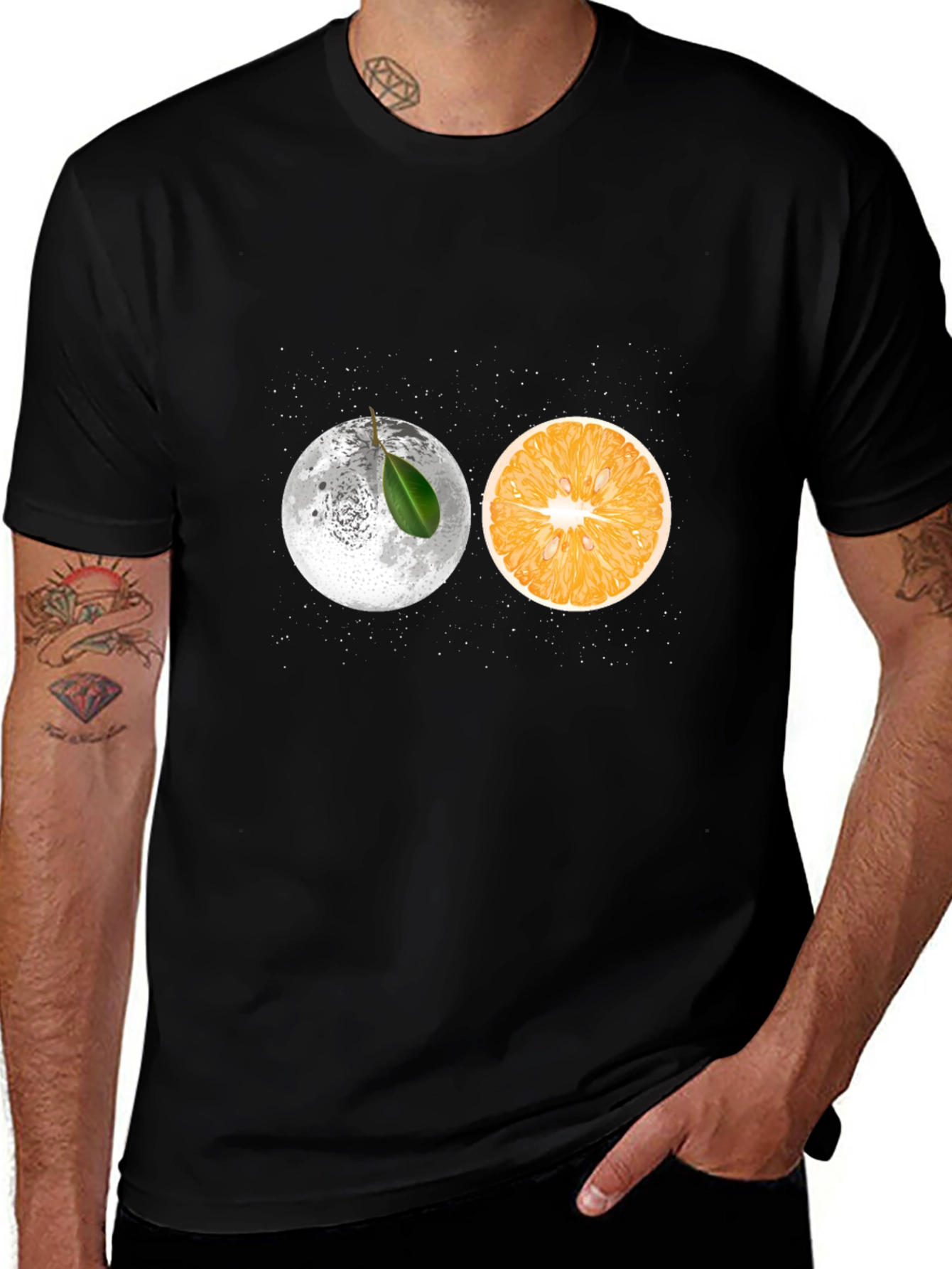 Variant 15 of Moon Orange Graphic Tee - Unique Design T-Shirt