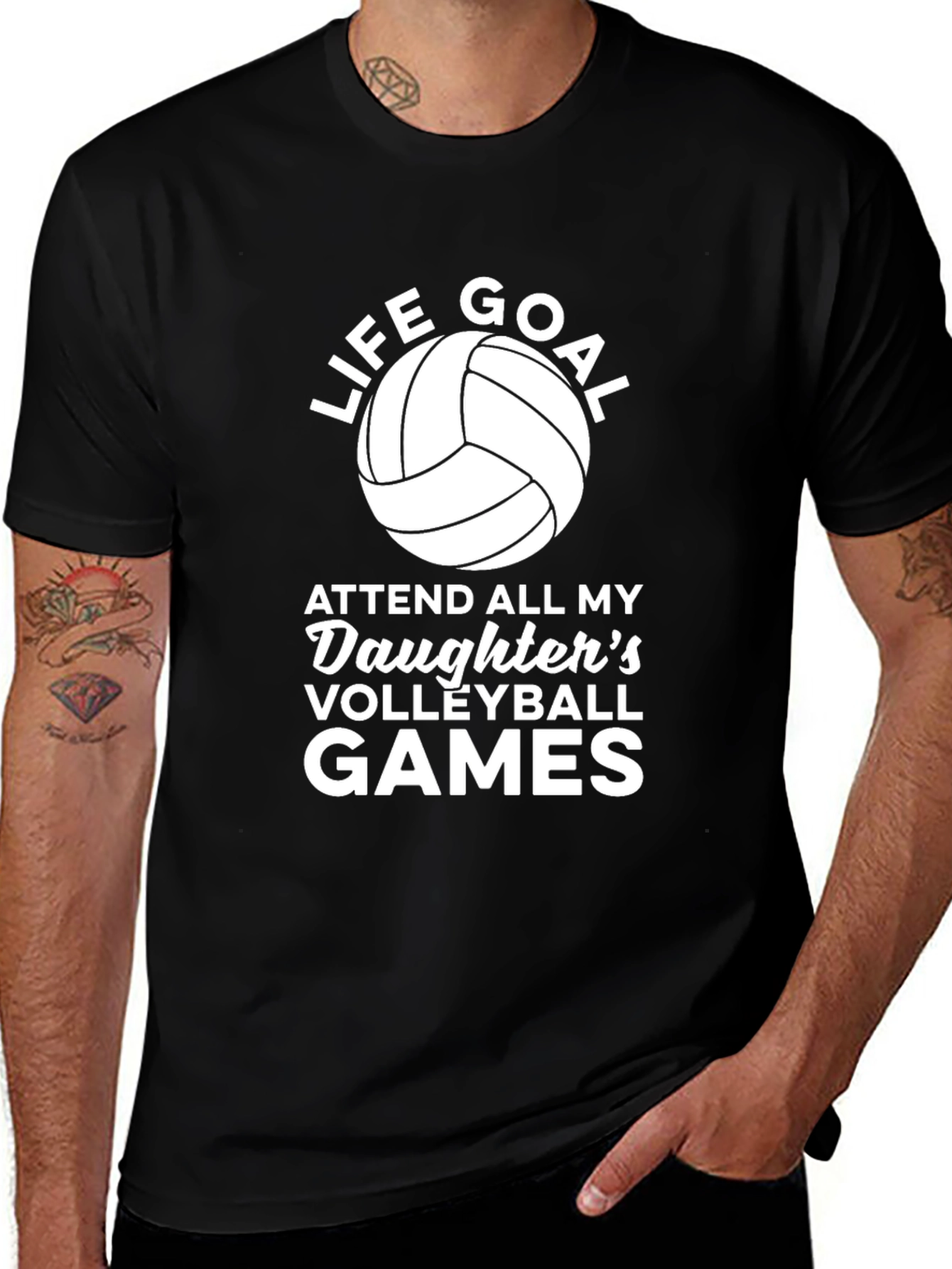 Variant 20 of Life Goal Volleyball Dad T-Shirt