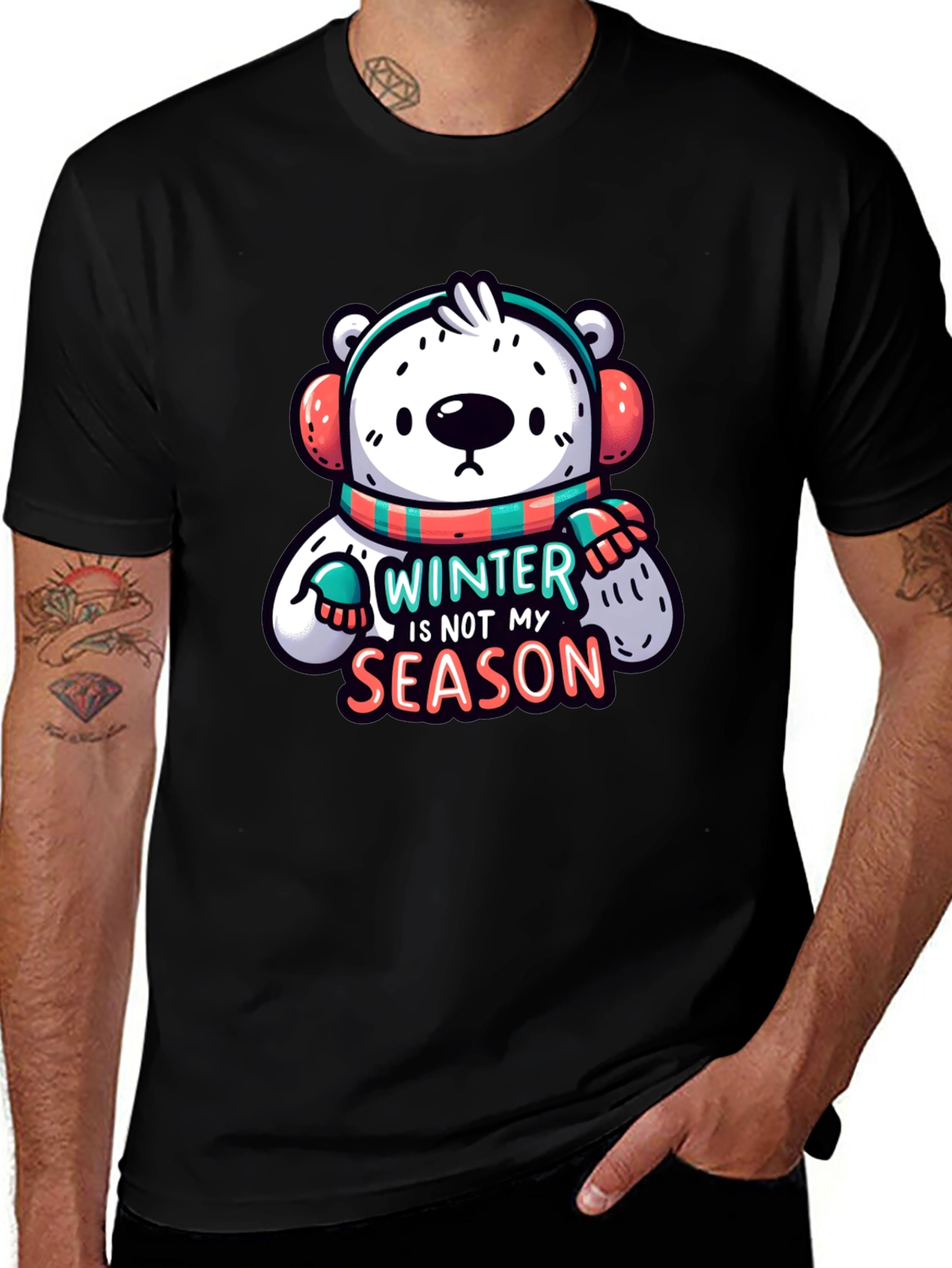 Variant 6 of Winter Bear Graphic T-Shirt