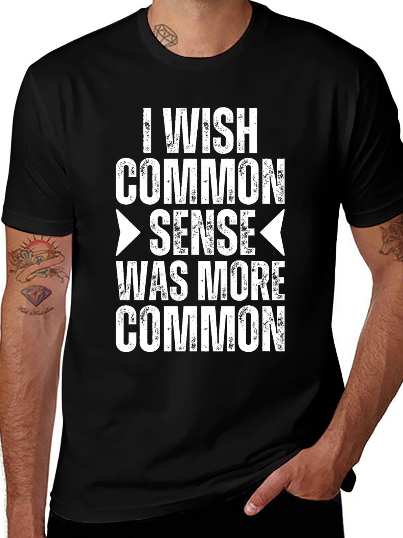 Variant 17 of I Wish Common Sense T-Shirt - Funny Slogan Tee