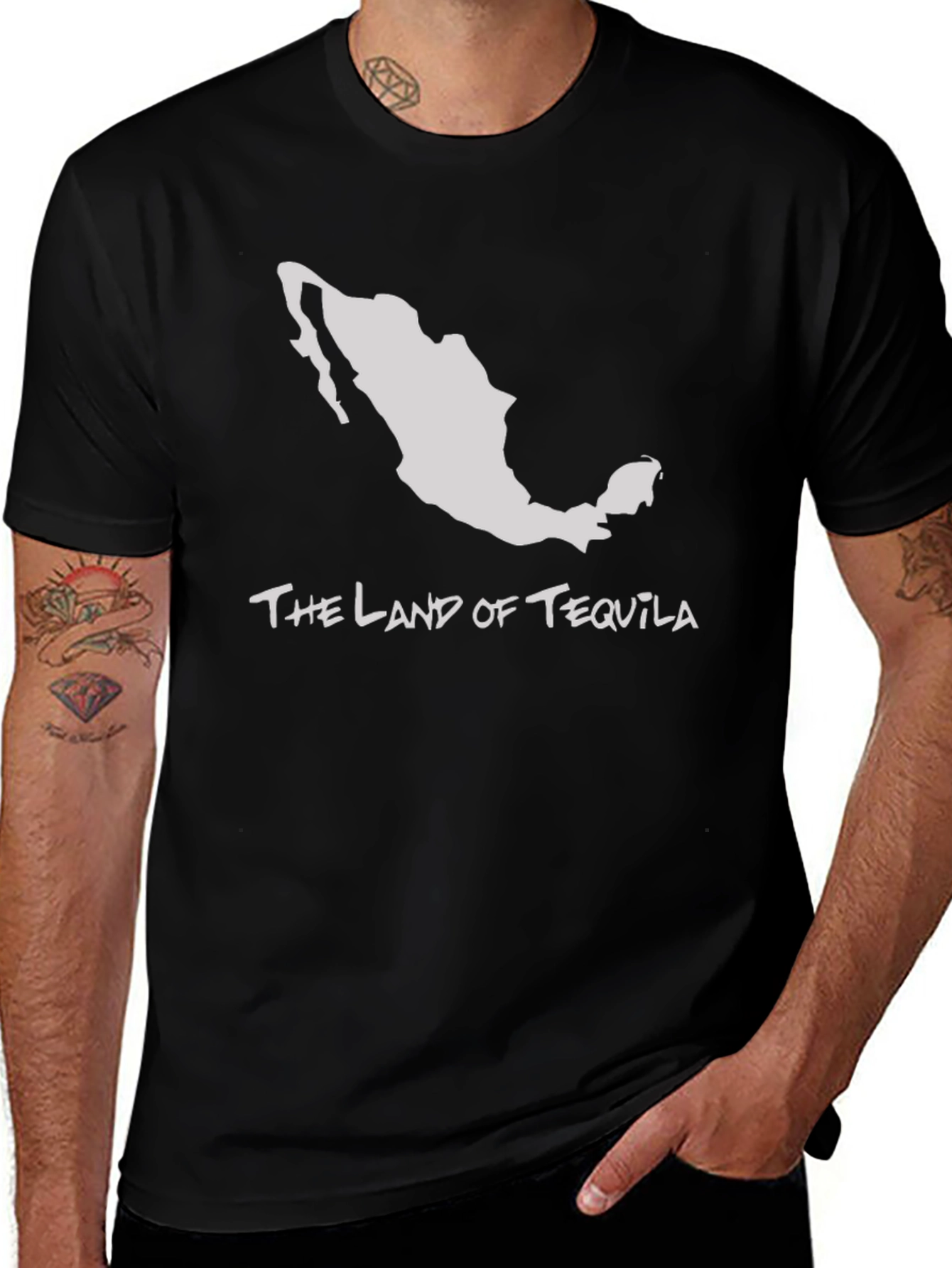 Variant 13 of The Land of Tequila Graphic T-Shirt - Black