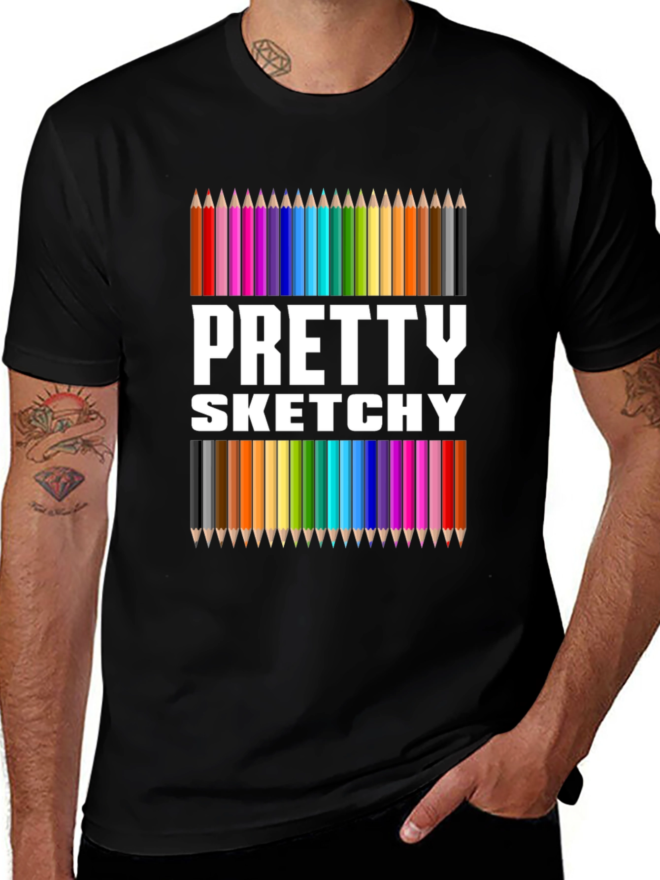 Variant 27 of Pretty Sketchy Graphic Tee - Artist Inspired T-Shirt