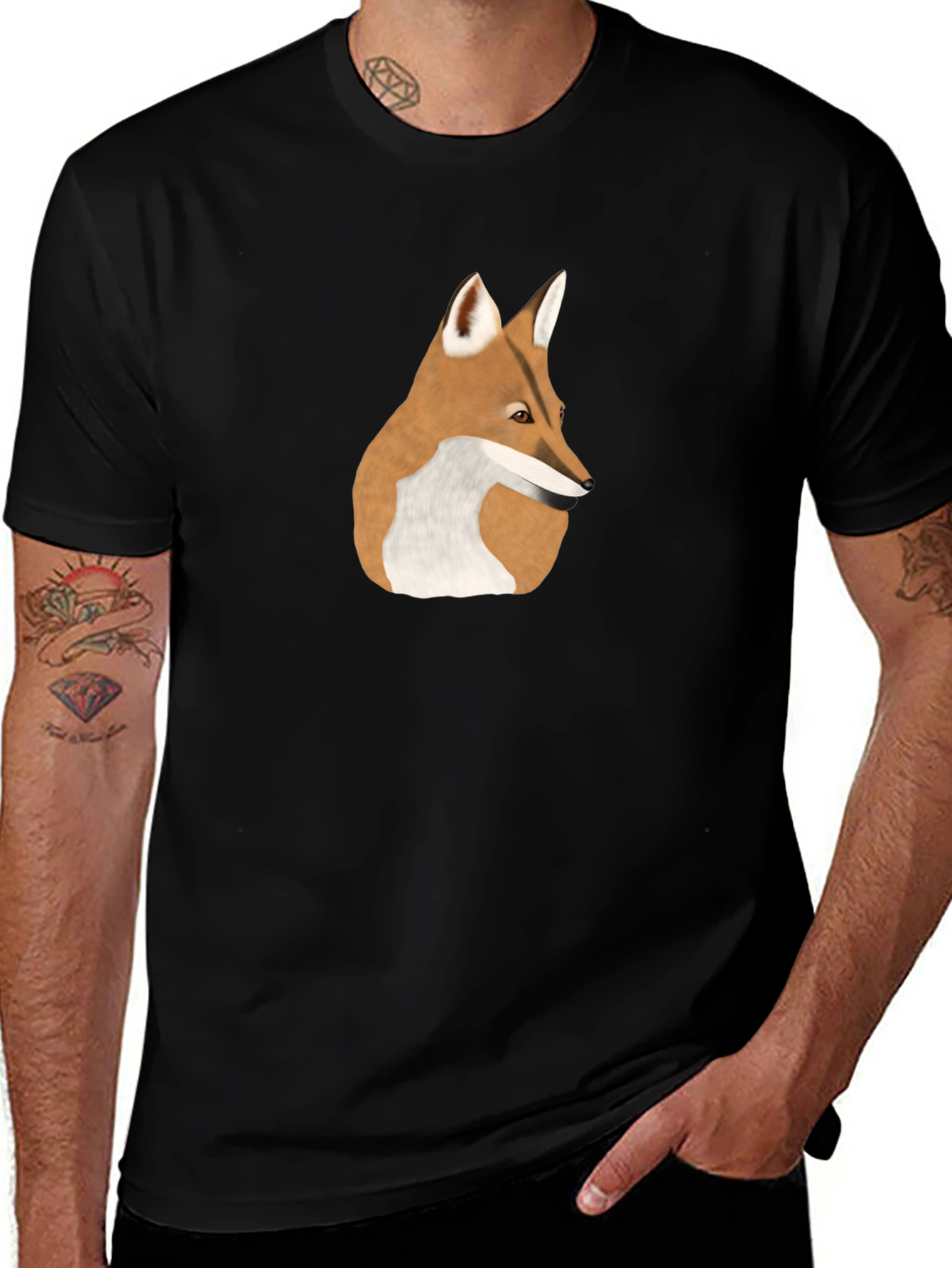 Variant 13 of Fox Head Graphic Tee - Premium Cotton