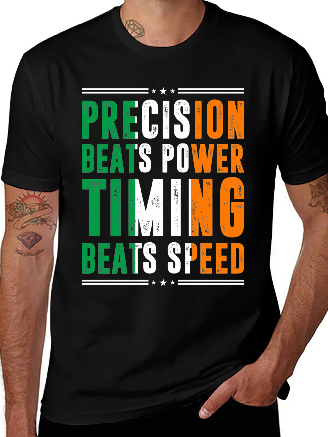 Black Precision Beats Power Timing Shirt main image